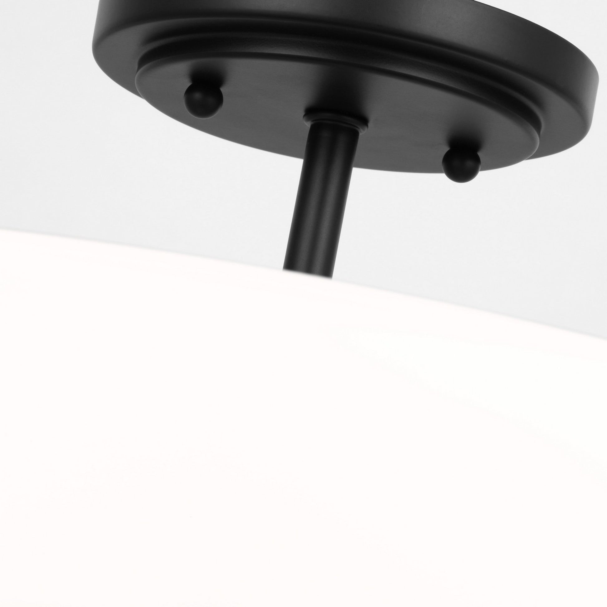 Kerrville 15" 2-Light Semi-Flush Convertible Pendant, Midnight Black Finish - Bees Lighting