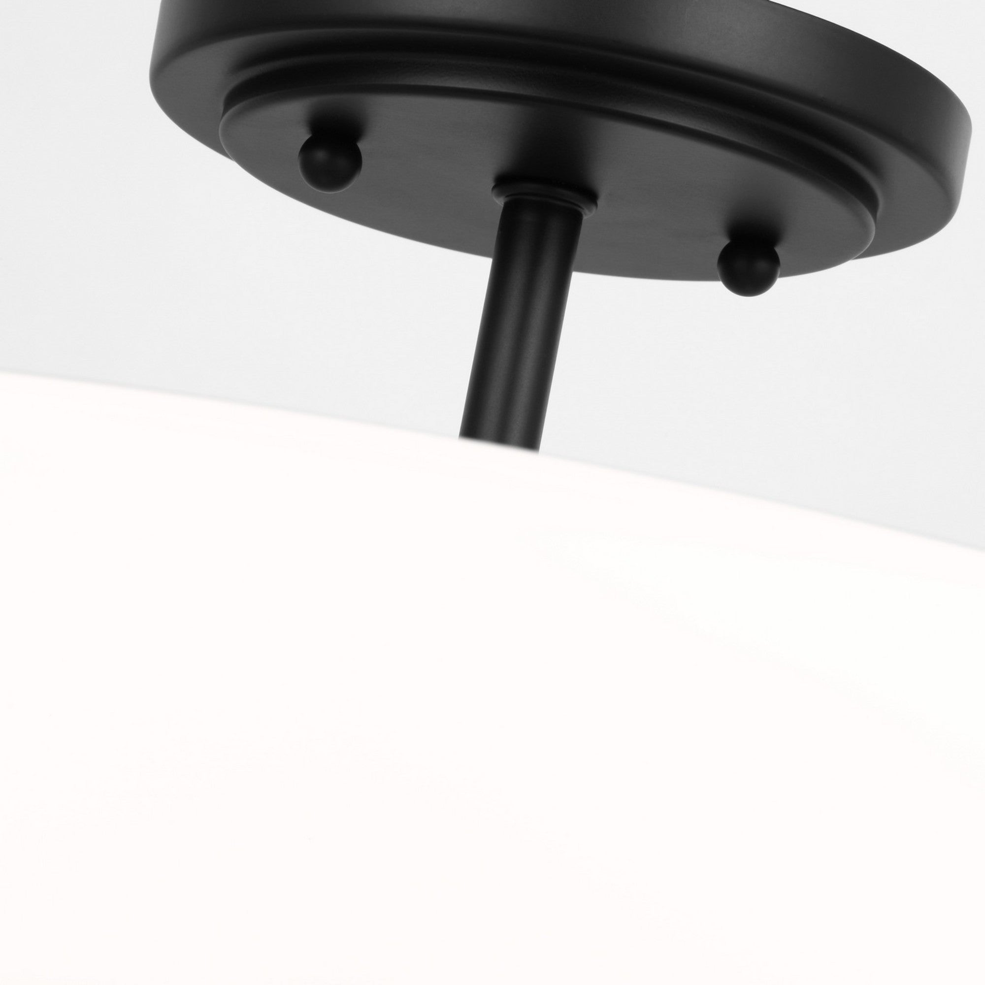 Kerrville 15" 2-Light Semi-Flush Convertible Pendant, Midnight Black Finish - Bees Lighting