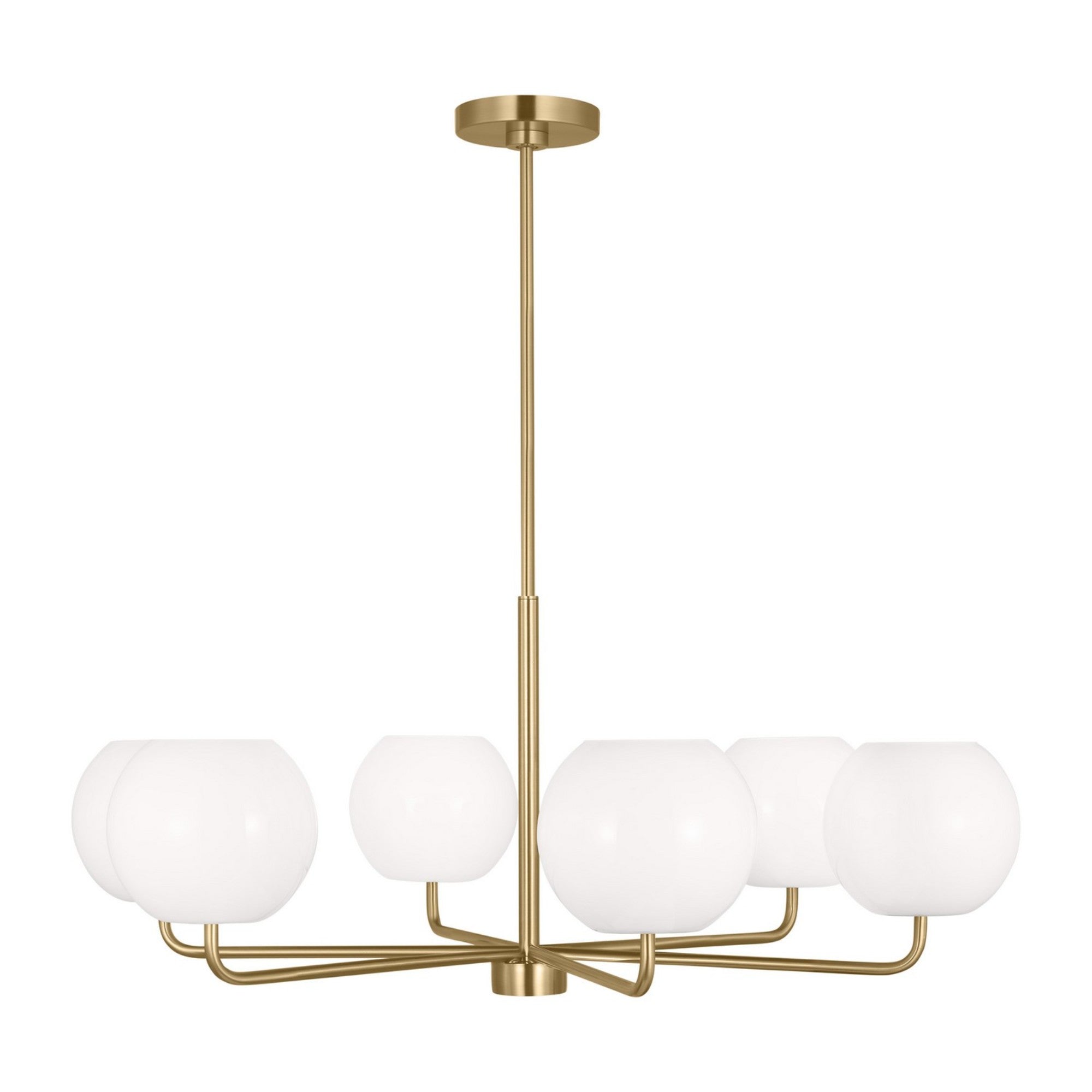 Rory 35" 6-Light Large Chandelier, Satin Bronze Finish - Bees Lighting