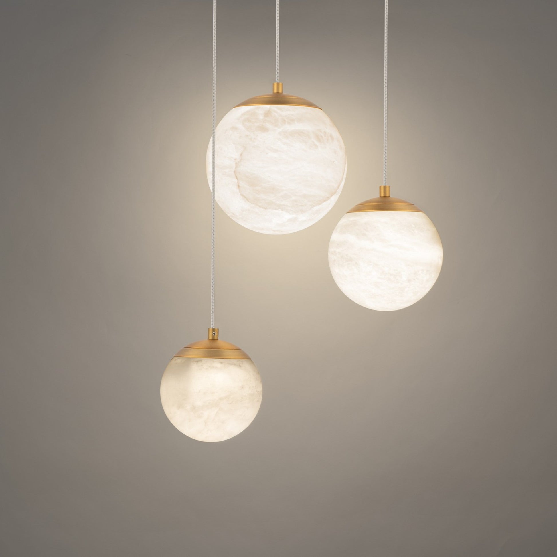 Pisces 12" 3-Light LED Pendant, Aged Brass Finish - Bees Lighting