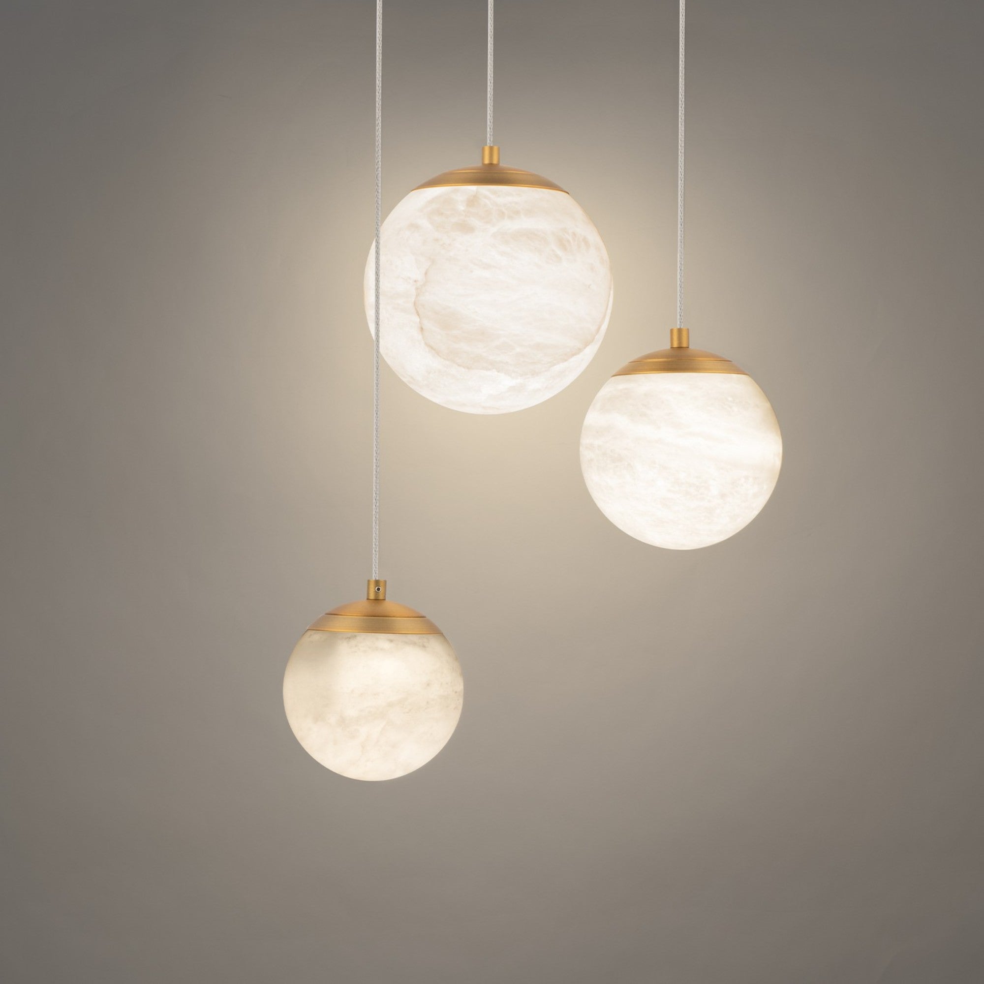 Pisces 12" 3-Light LED Pendant, Aged Brass Finish - Bees Lighting