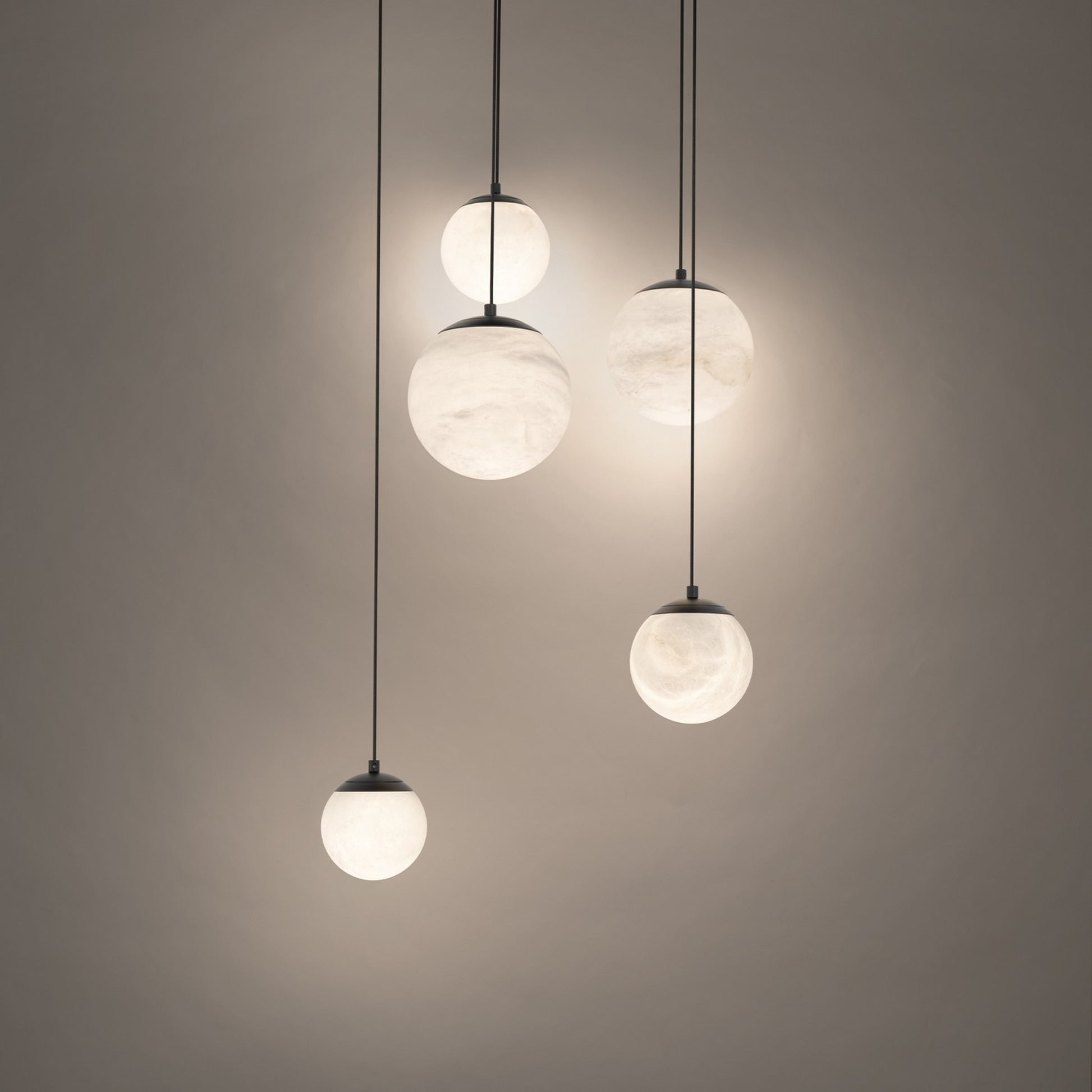 Pisces 17" 5-Light LED Pendant, Black Finish - Bees Lighting