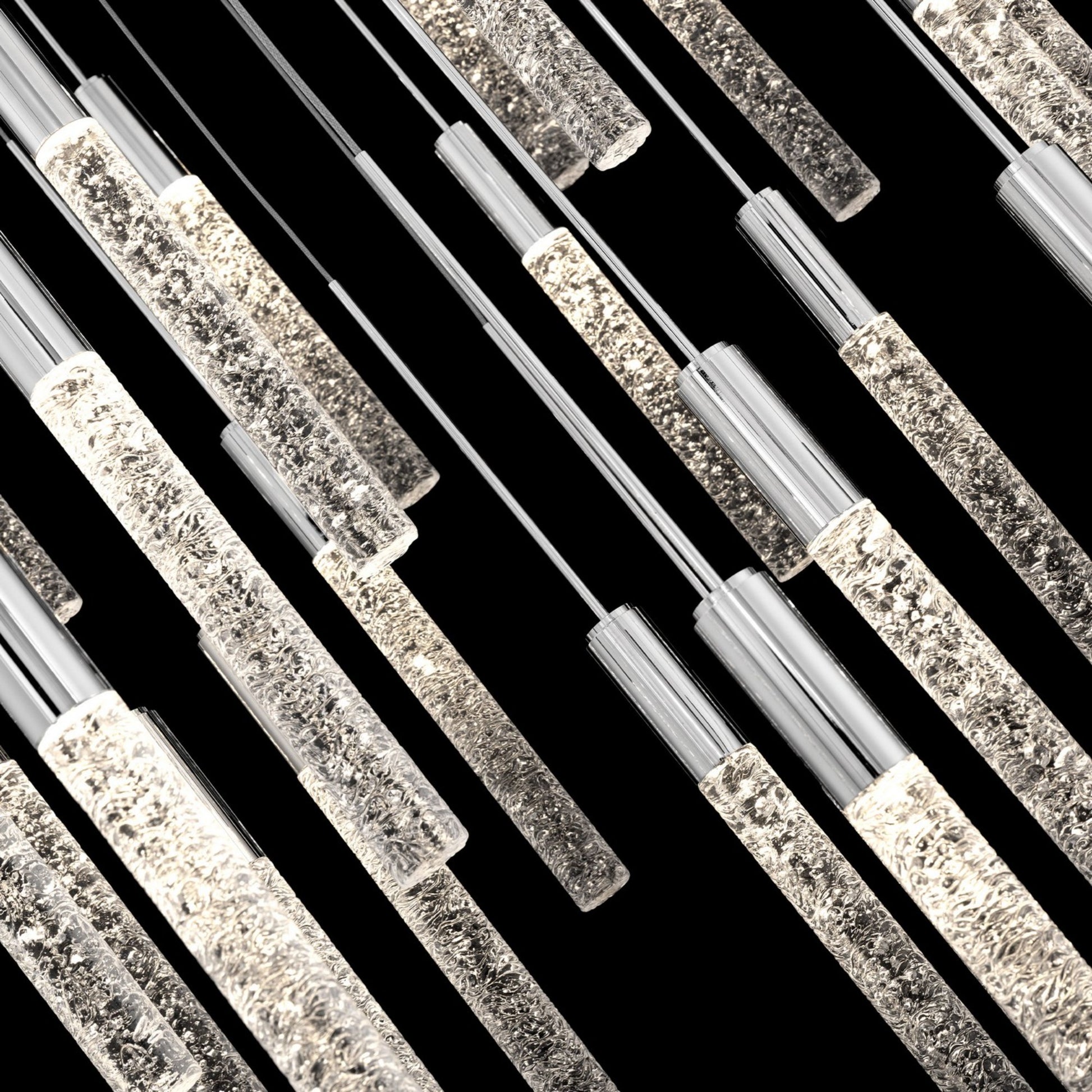 Magic 28" 25-Light LED Pendant, Polished Nickel Finish - Bees Lighting