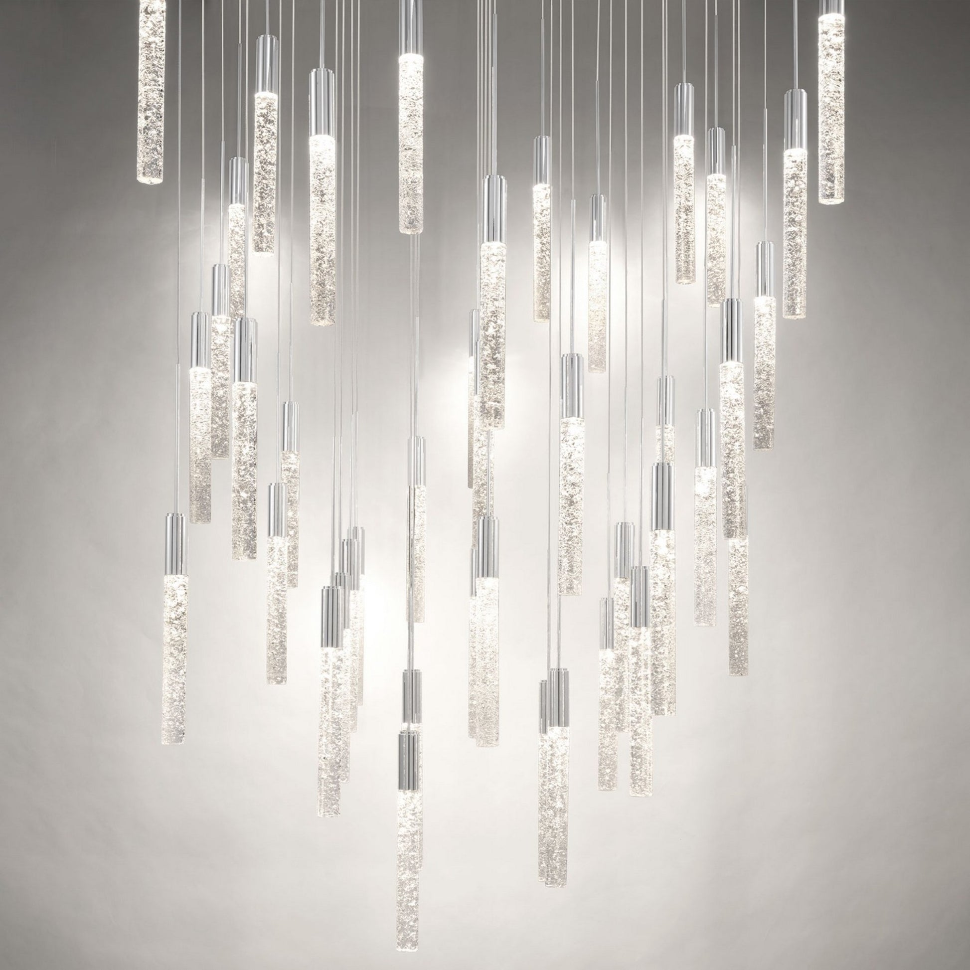 Magic 36" 41-Light LED Pendant, Polished Nickel Finish - Bees Lighting