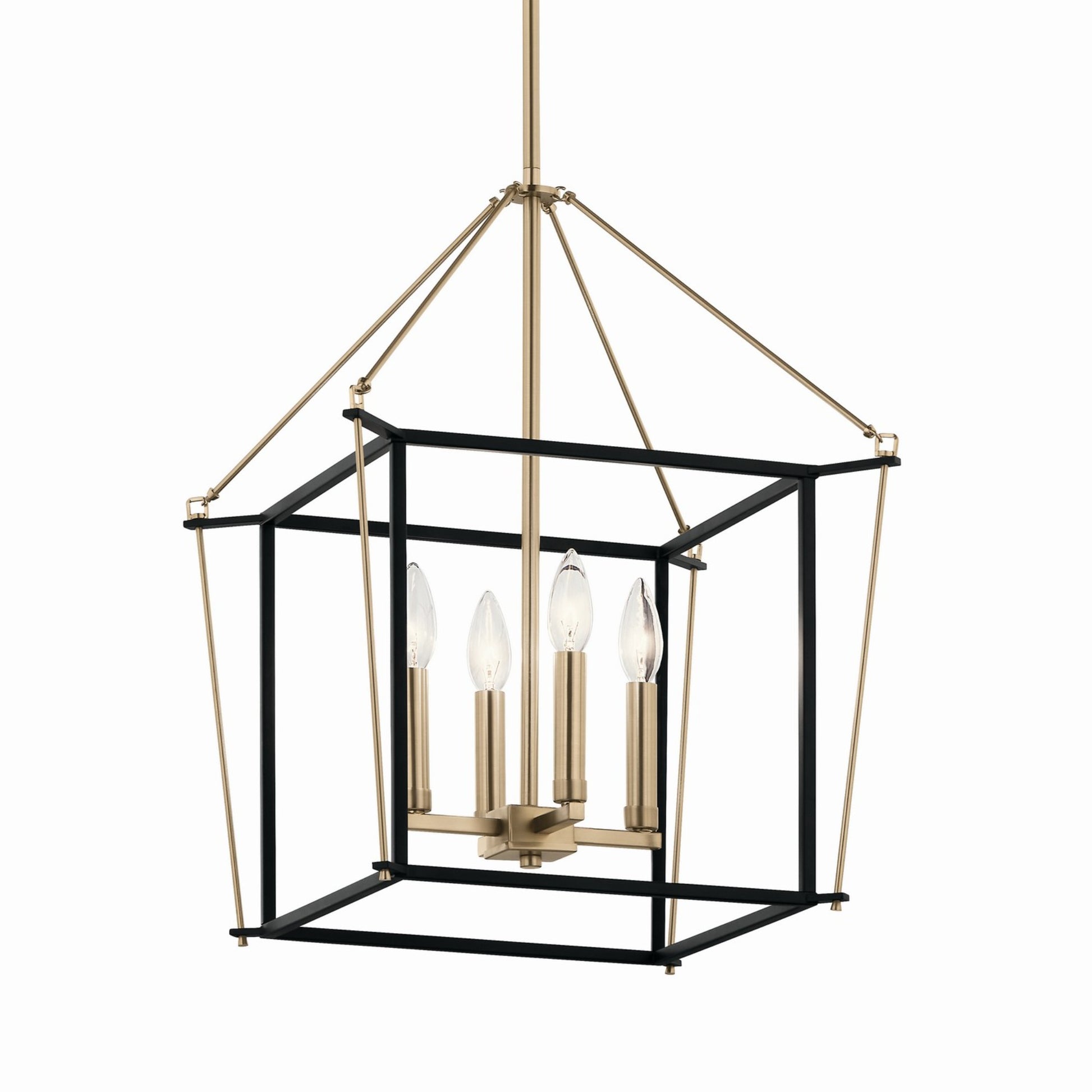 Eisley 16" 4-Light Foyer Pendant, Champagne Bronze Finish - Bees Lighting