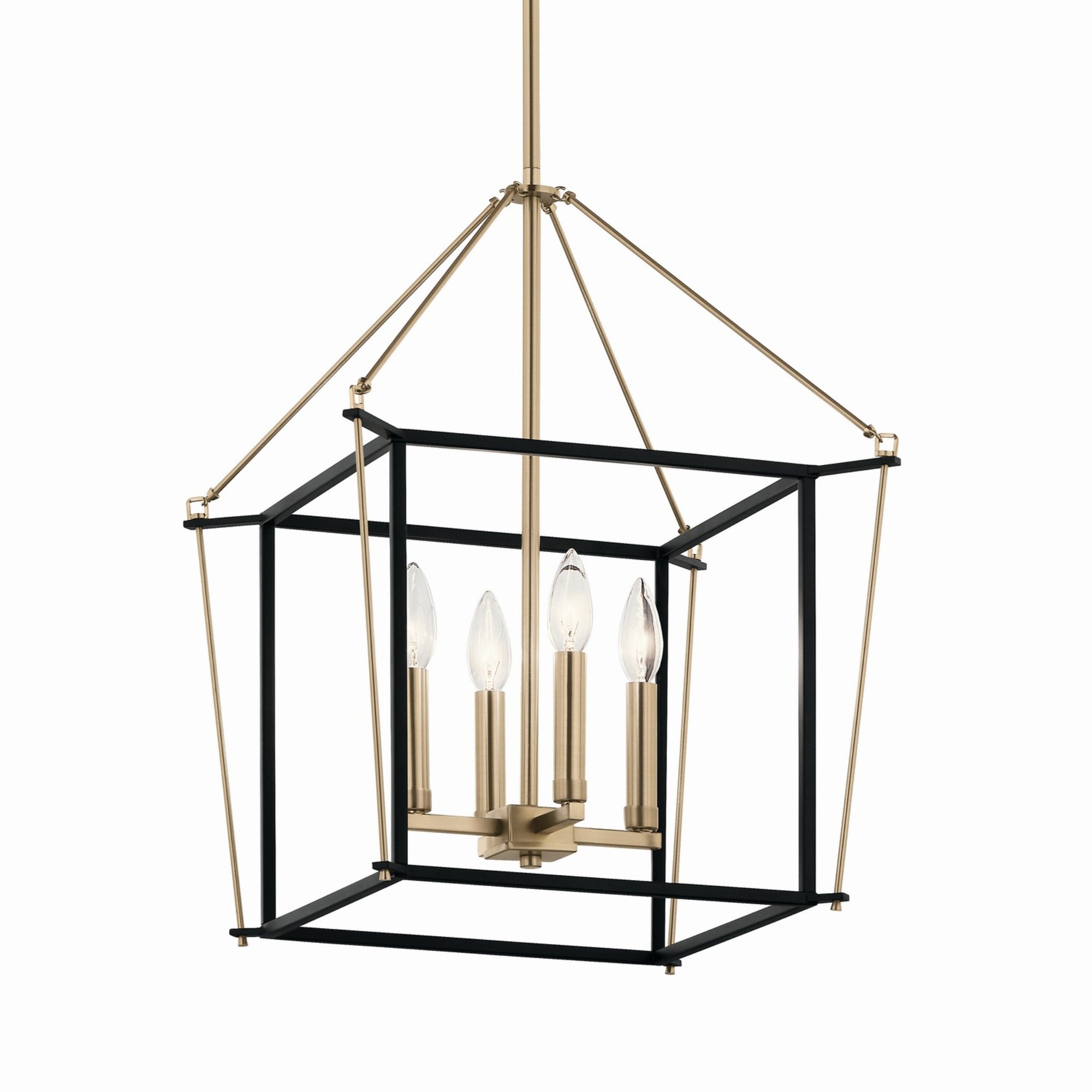 Eisley 16" 4-Light Foyer Pendant, Champagne Bronze Finish - Bees Lighting