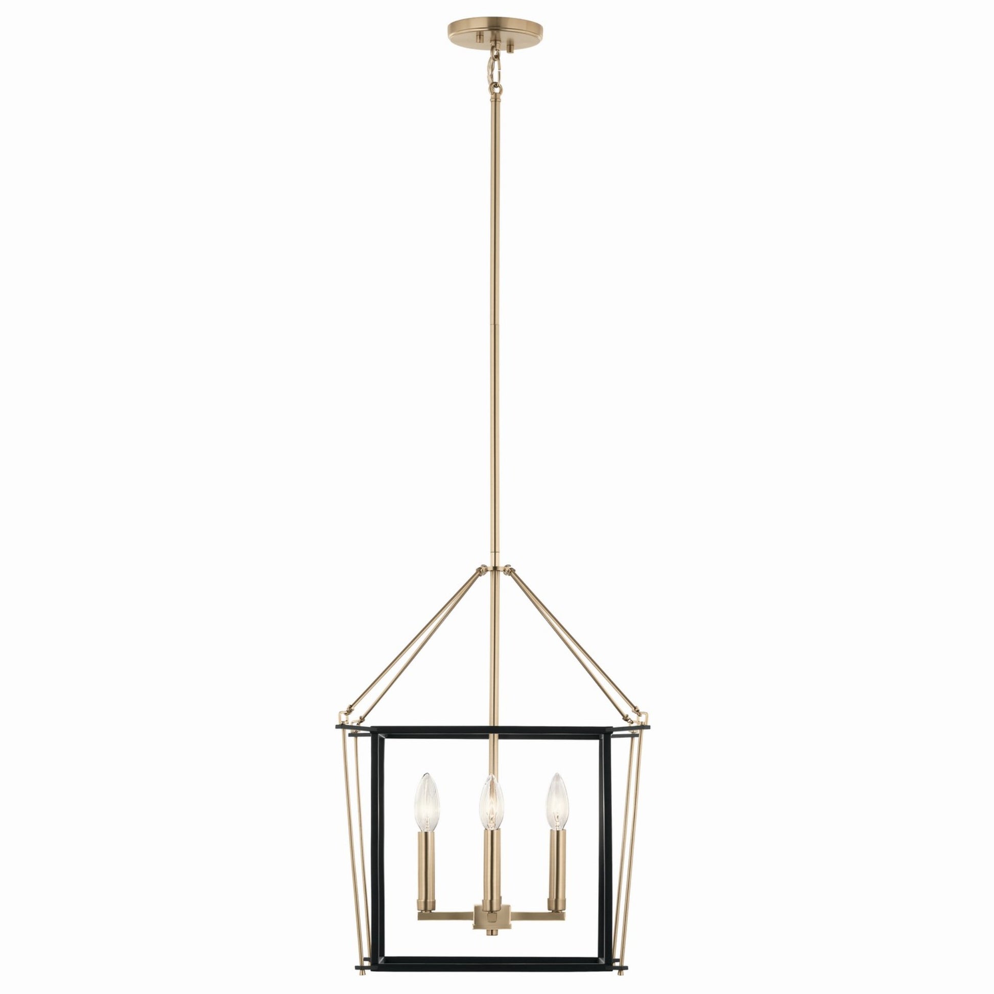 Eisley 16" 4-Light Foyer Pendant, Champagne Bronze Finish - Bees Lighting
