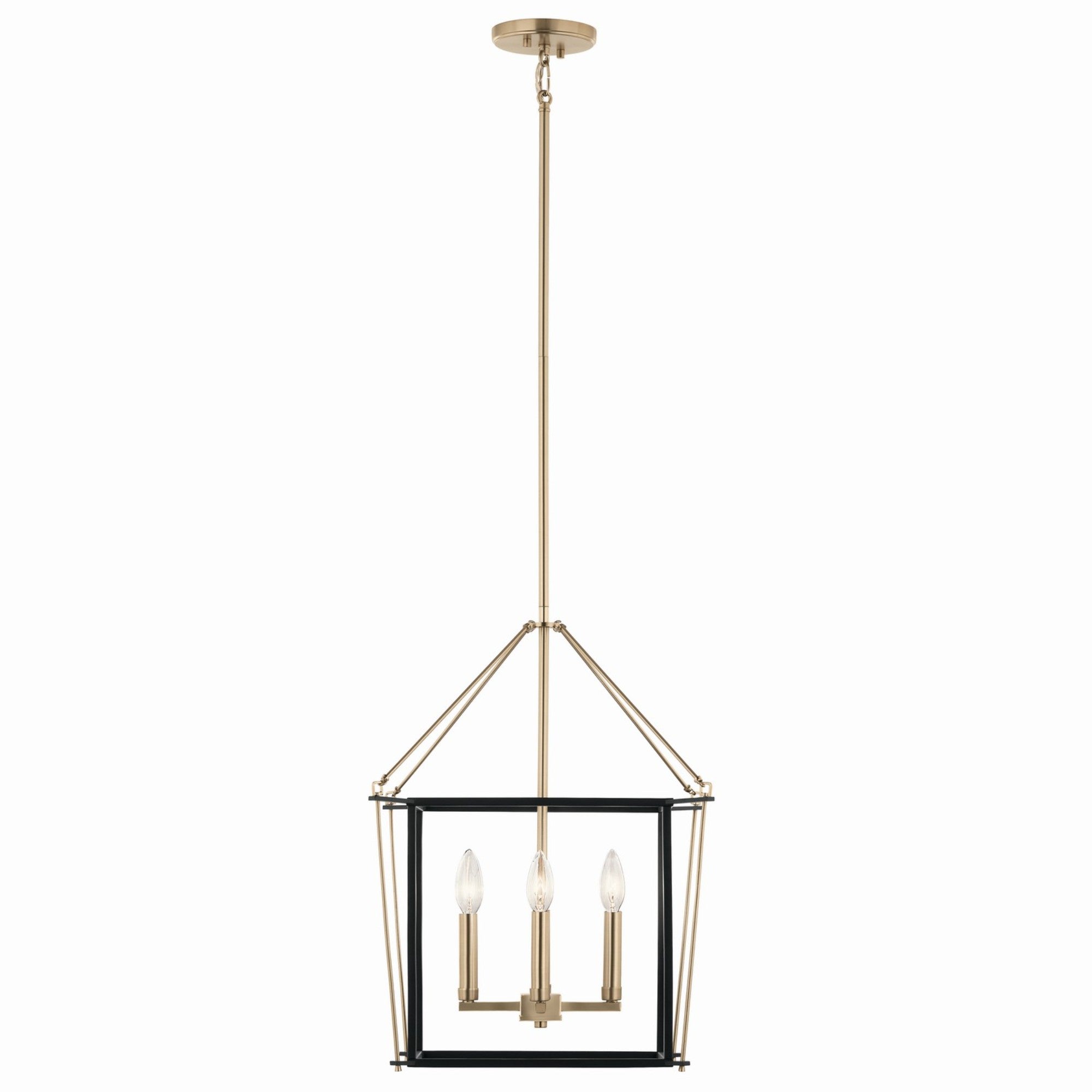 Eisley 16" 4-Light Foyer Pendant, Champagne Bronze Finish - Bees Lighting