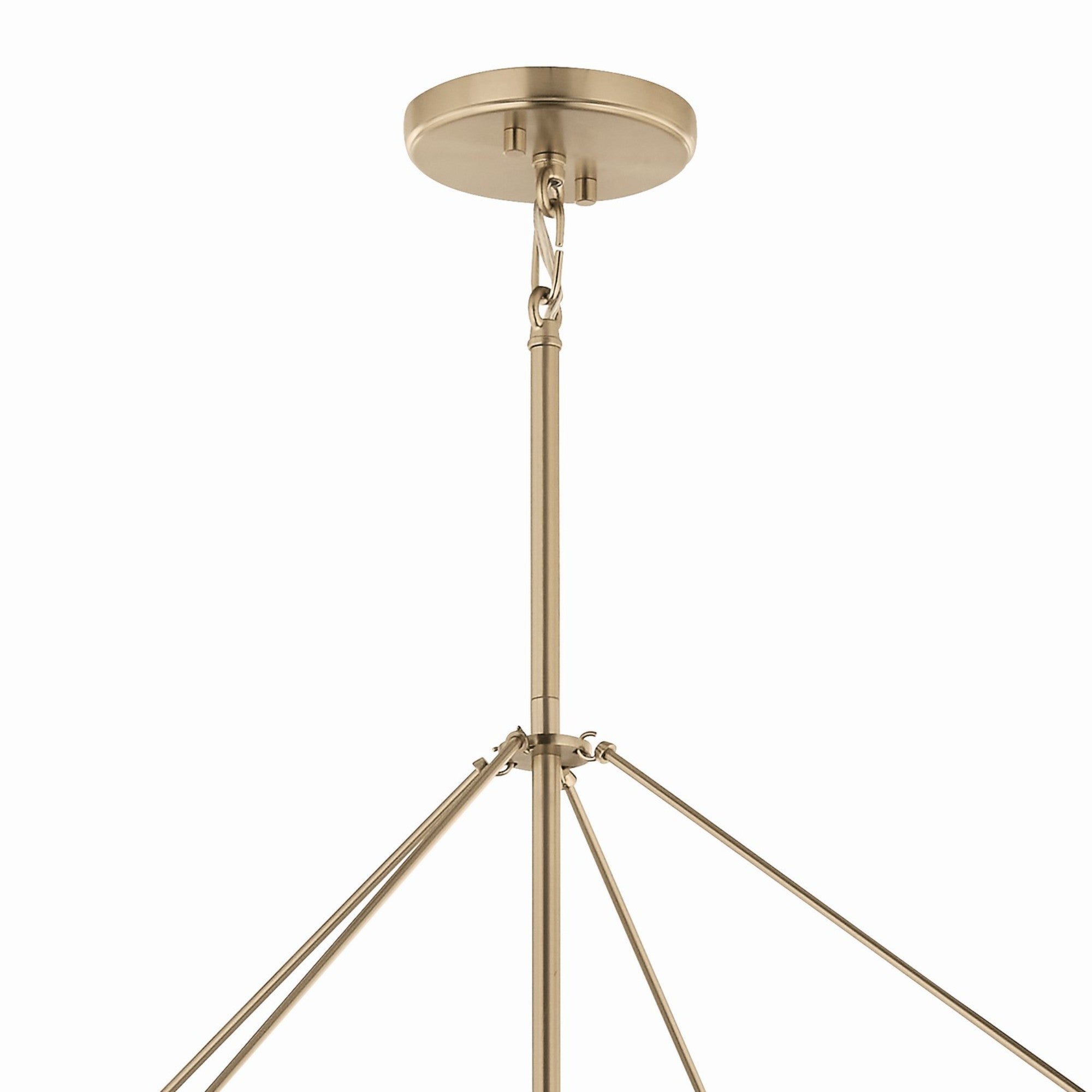 Eisley 50" 8-Light Pendant Light, Black and Champagne Bronze Finish - Bees Lighting