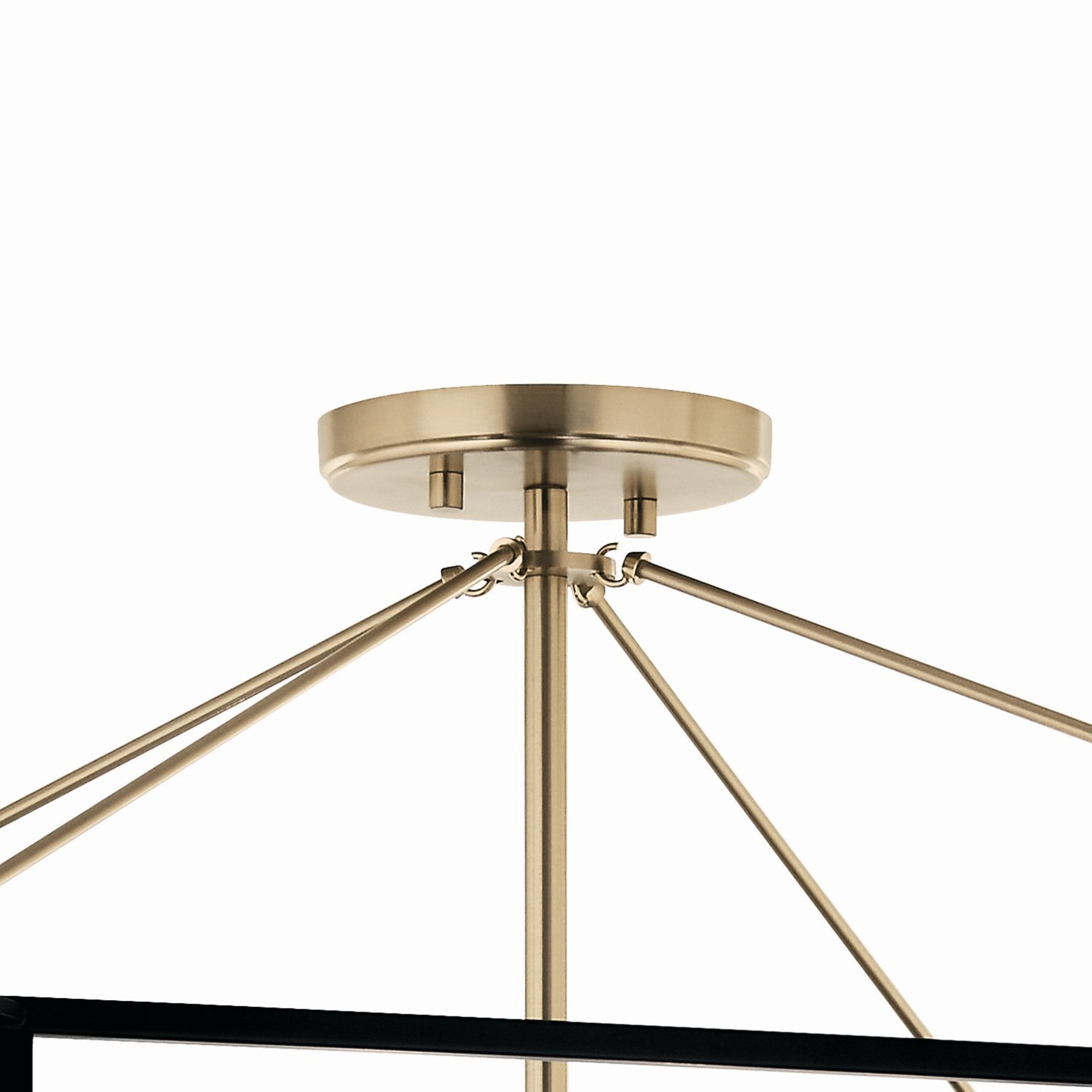 Eisley 24" 4-Light Semi-Flush Mount, Champagne Bronze Finish - Bees Lighting