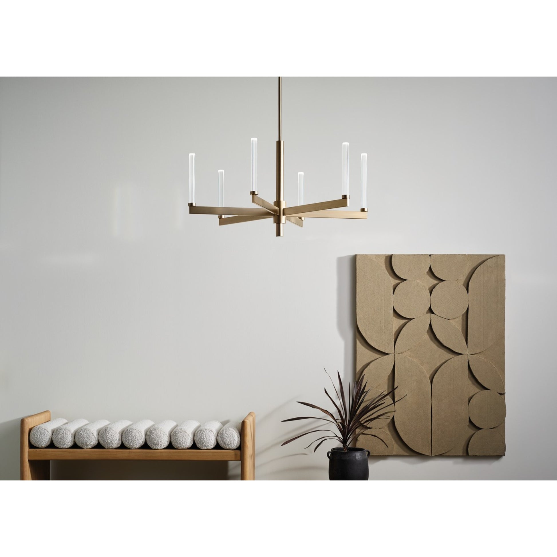 Sycara 36" LED Chandelier, Champagne Bronze Finish - Bees Lighting