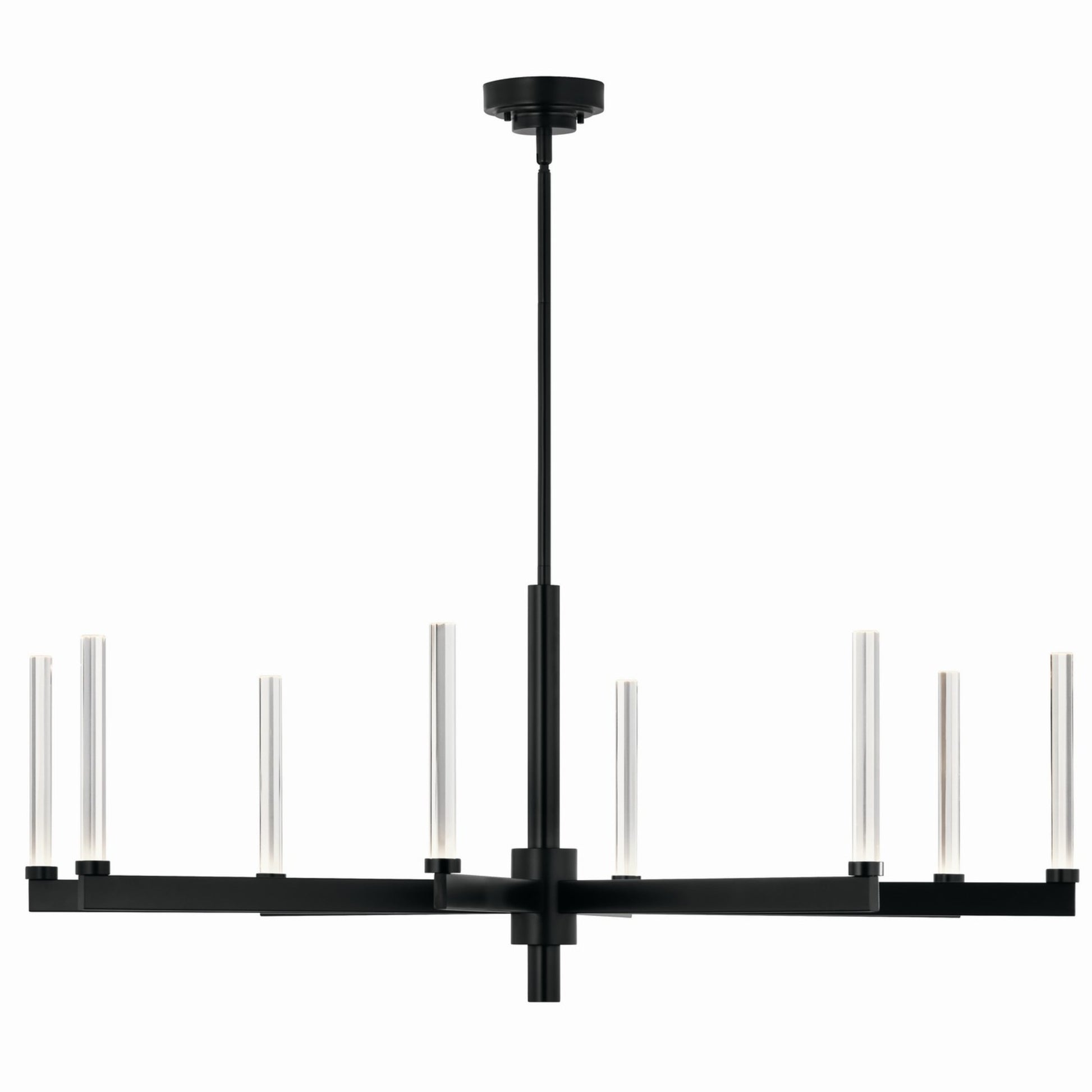 Sycara 49" LED Chandelier, Black Finish - Bees Lighting