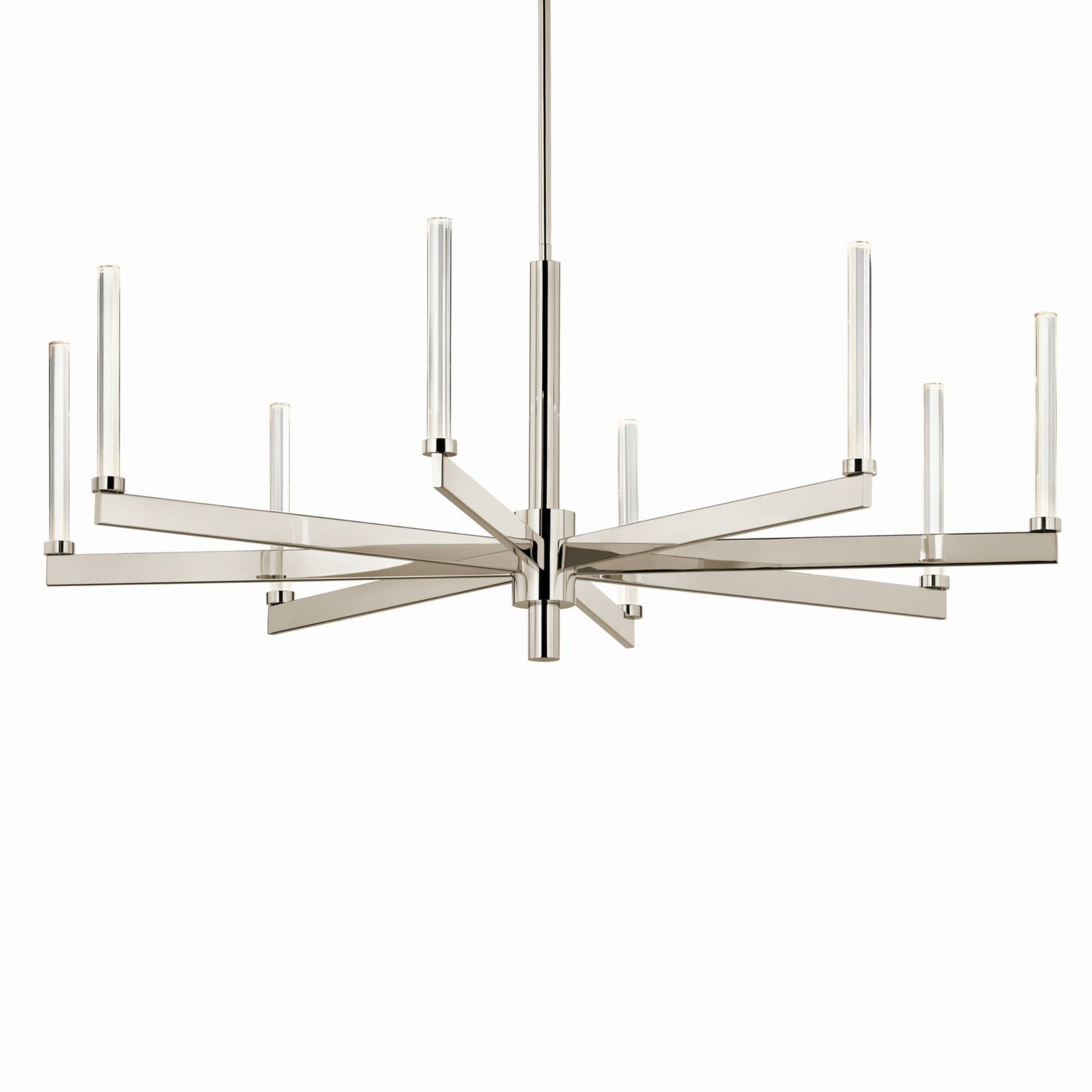 Sycara 49" LED Chandelier, Polished Nickel Finish - Bees Lighting