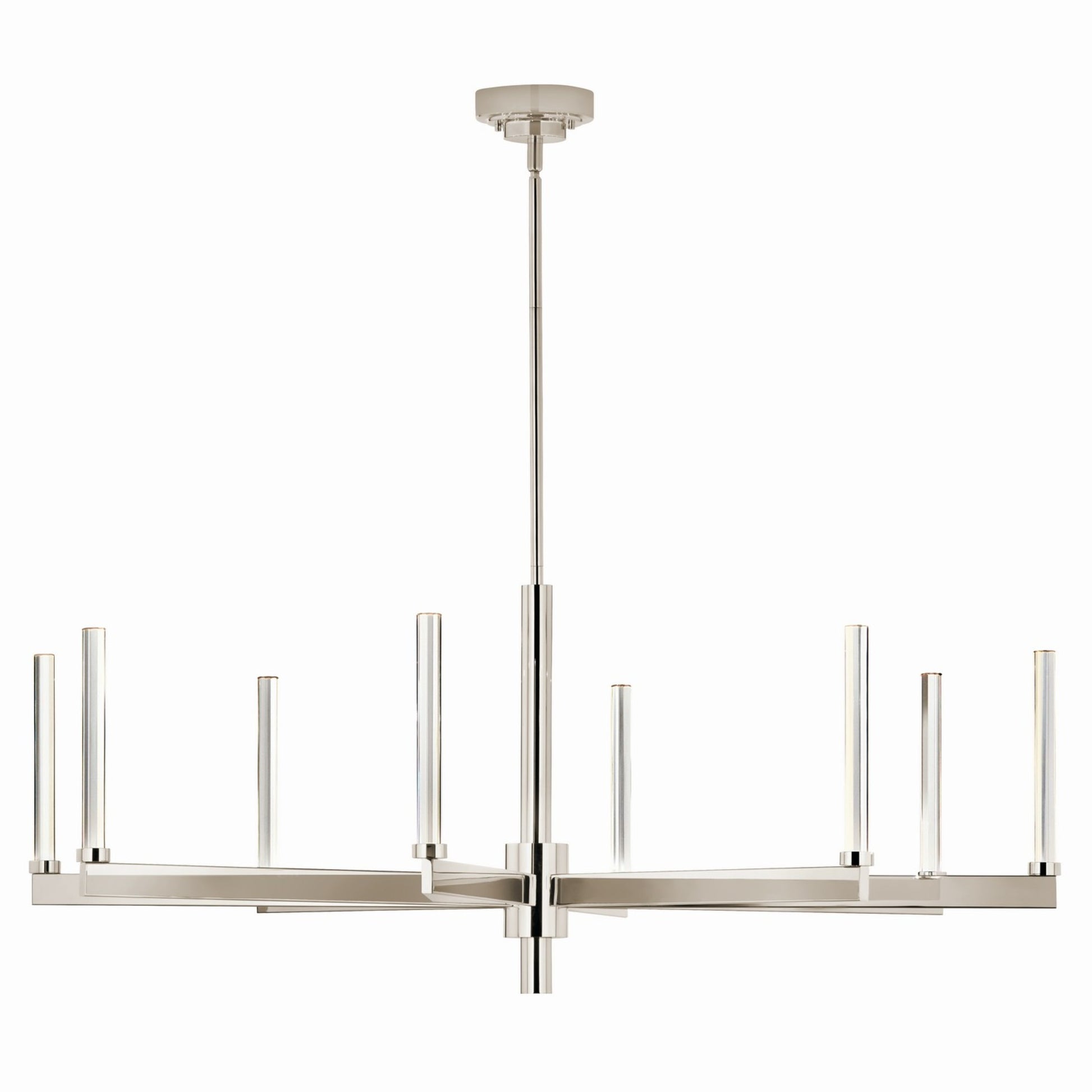 Sycara 49" LED Chandelier, Polished Nickel Finish - Bees Lighting