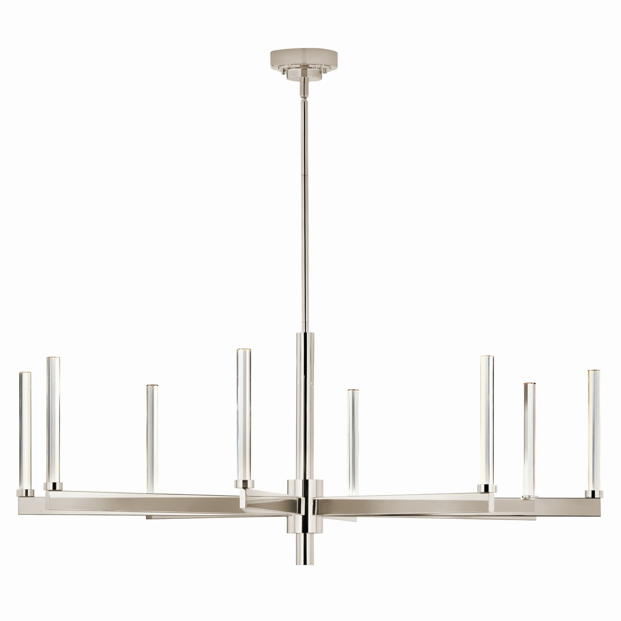 Sycara 49" LED Chandelier, Polished Nickel Finish - Bees Lighting