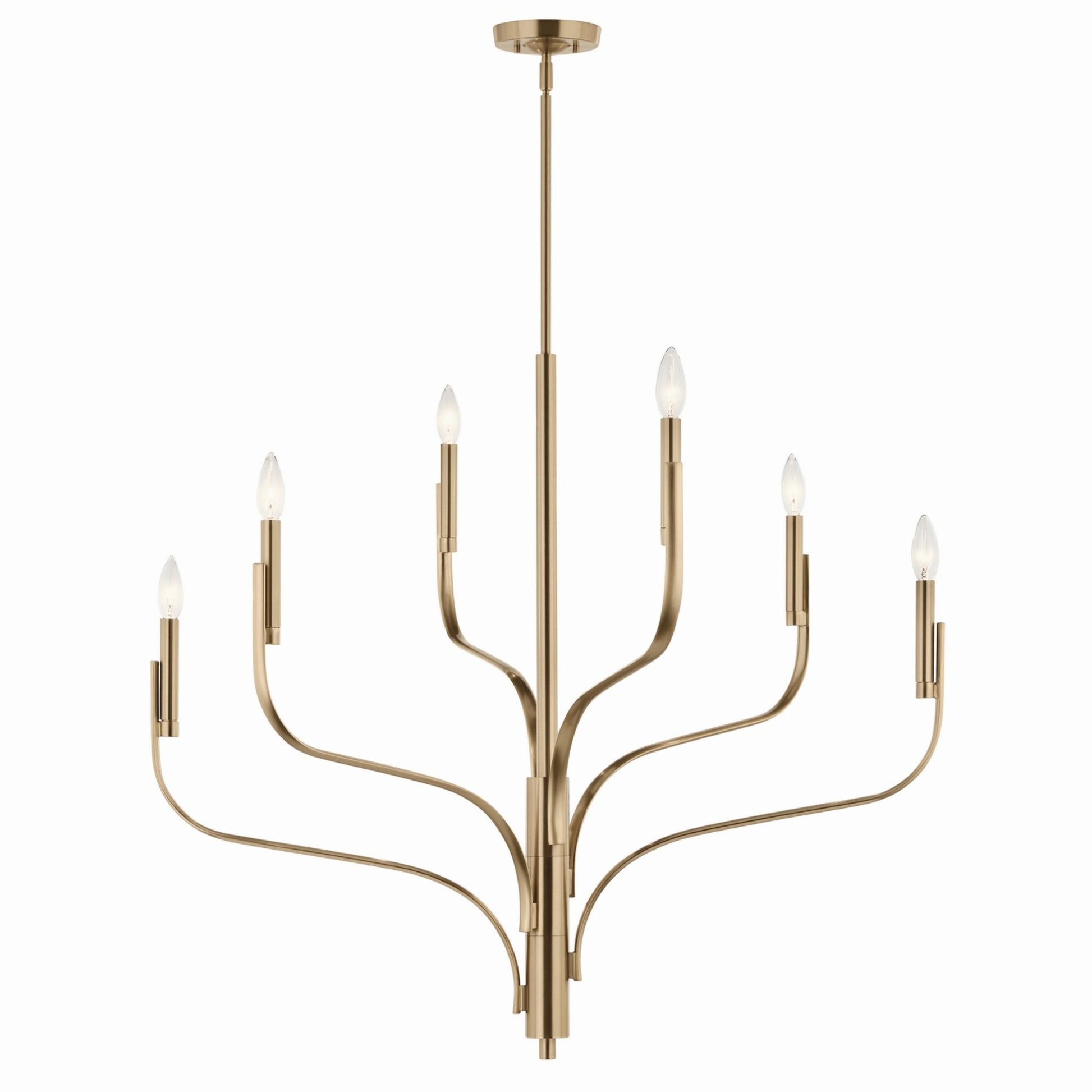 Livadia 36" 6-Light Chandelier, Champagne Bronze Finish - Bees Lighting