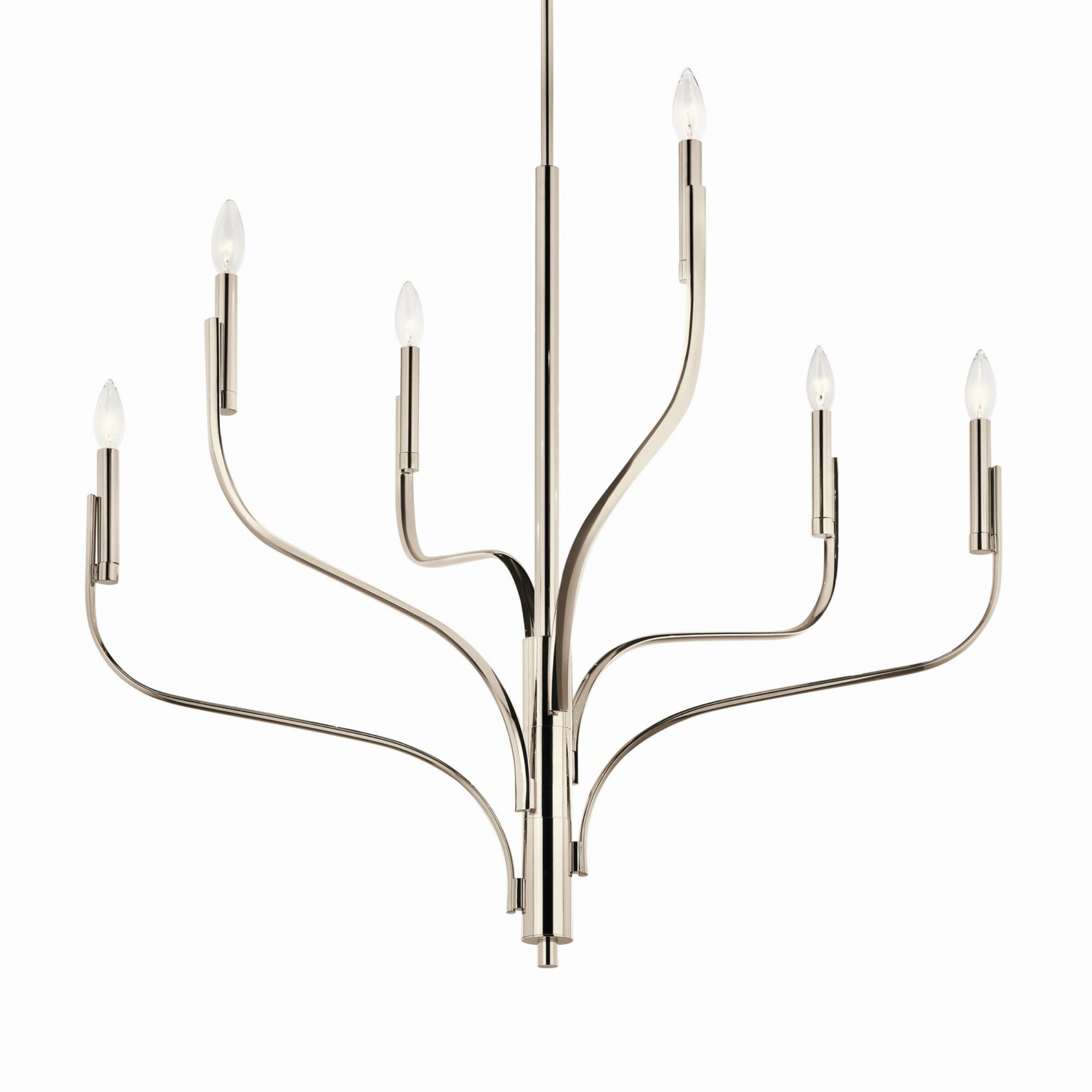 Livadia 36" 6-Light Chandelier, Polished Nickel Finish - Bees Lighting