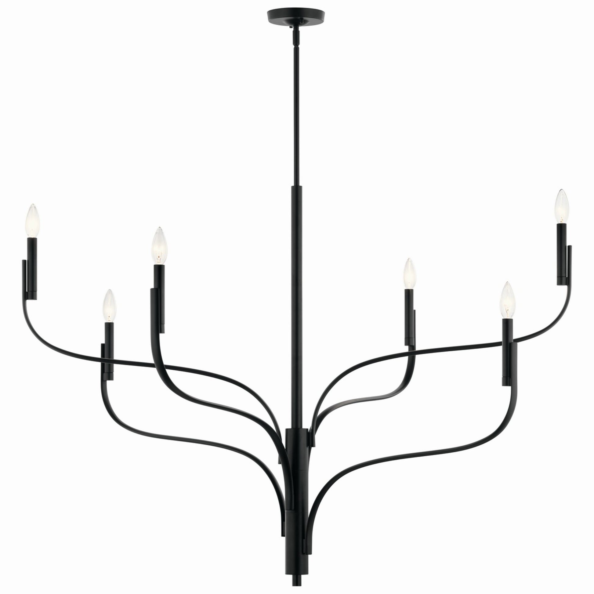 Livadia 47" 6-Light Chandelier, Black Finish - Bees Lighting