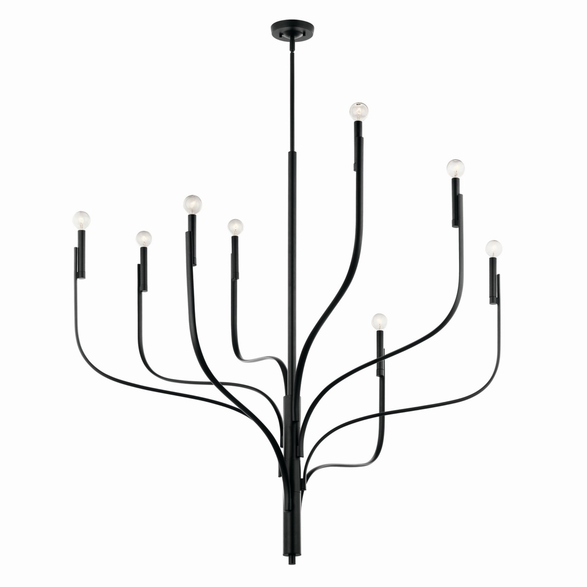 Livadia 48" 8-Light Chandelier, Black Finish - Bees Lighting