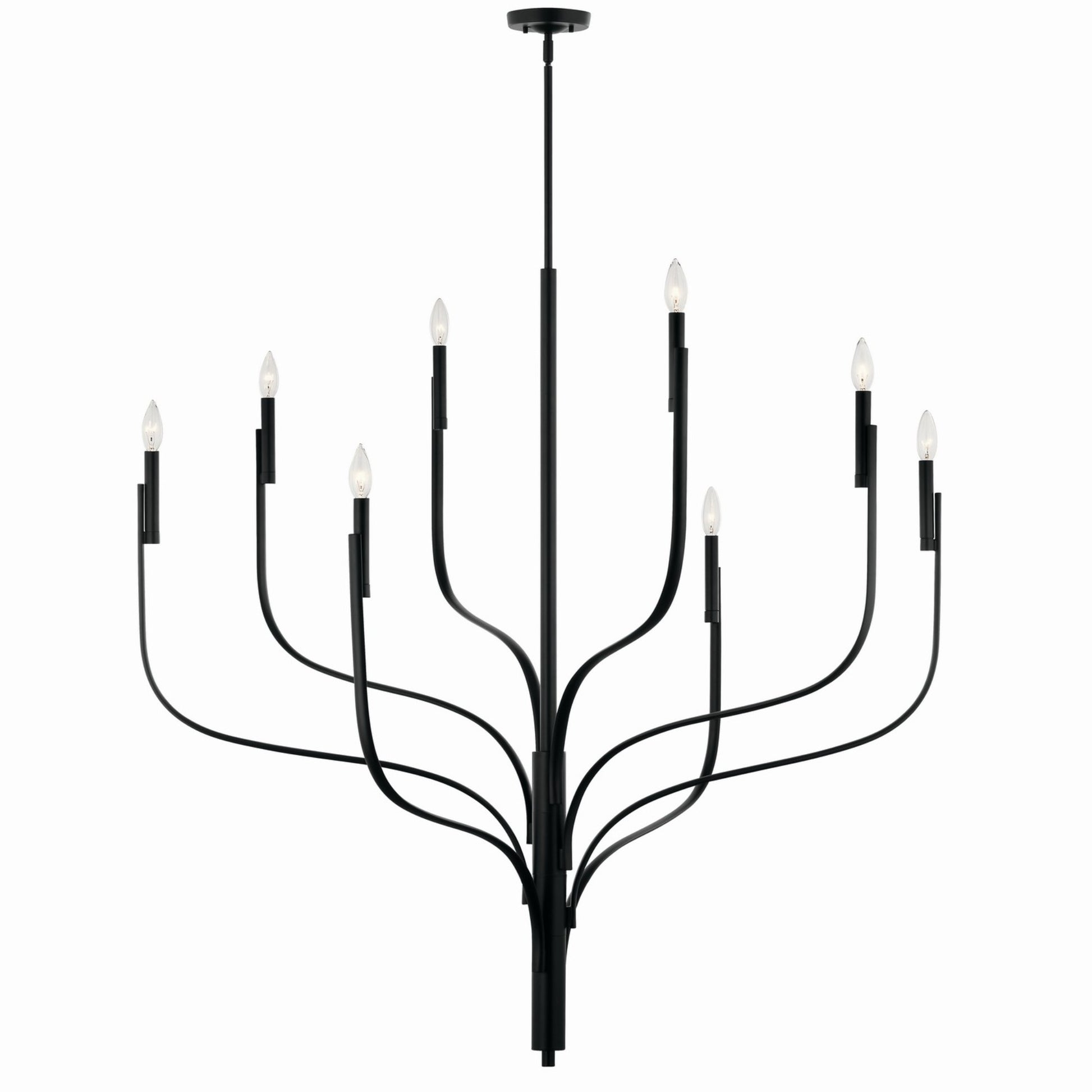 Livadia 48" 8-Light Chandelier, Black Finish - Bees Lighting