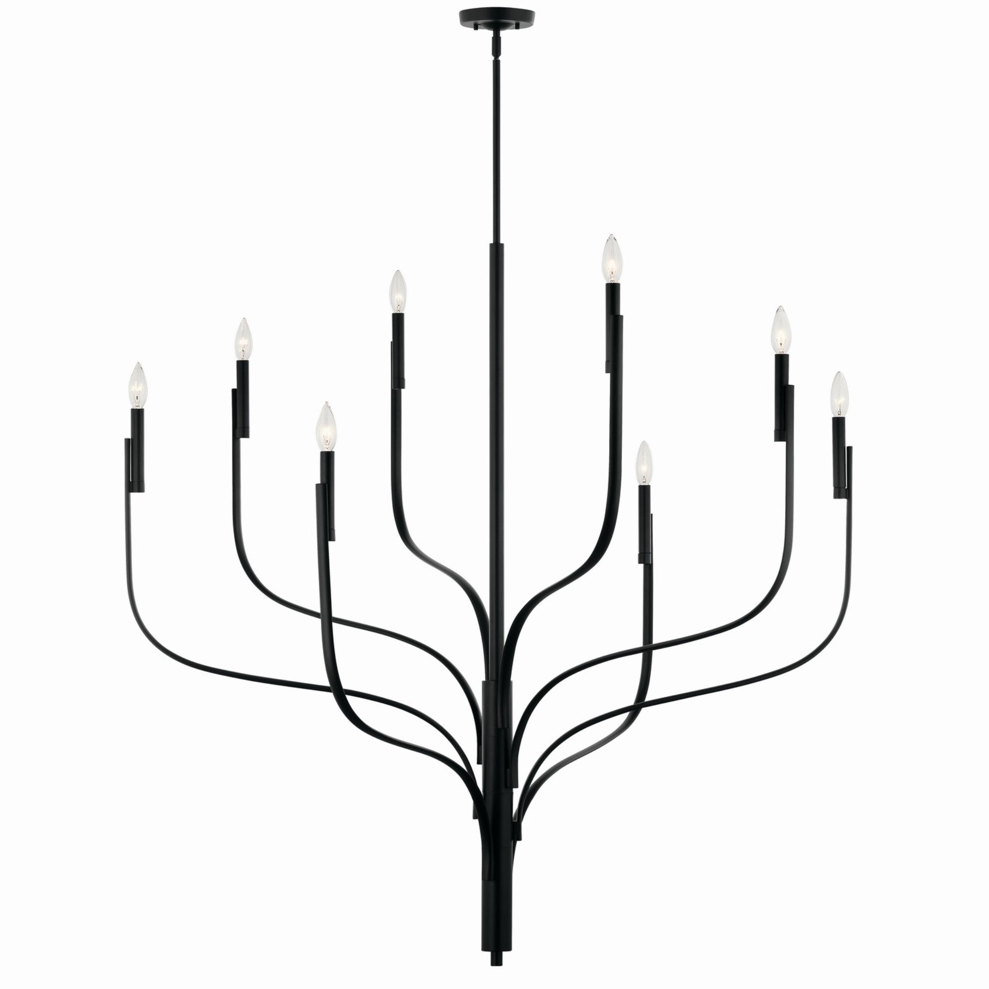 Livadia 48" 8-Light Chandelier, Black Finish - Bees Lighting