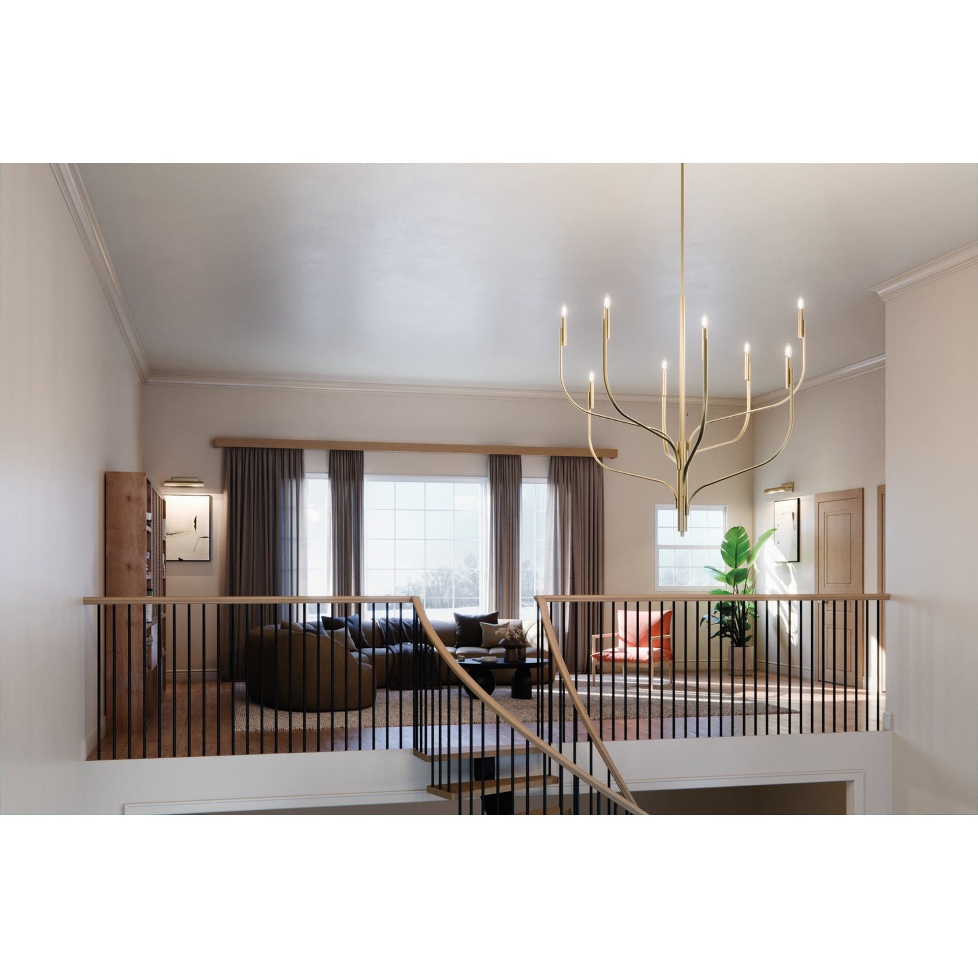 Livadia 48" 8-Light Chandelier, Champagne Bronze Finish - Bees Lighting
