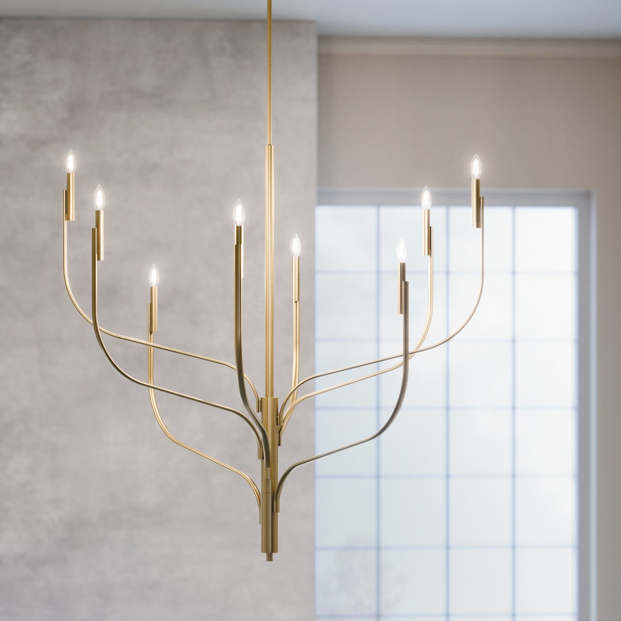 Livadia 48" 8-Light Chandelier, Champagne Bronze Finish - Bees Lighting
