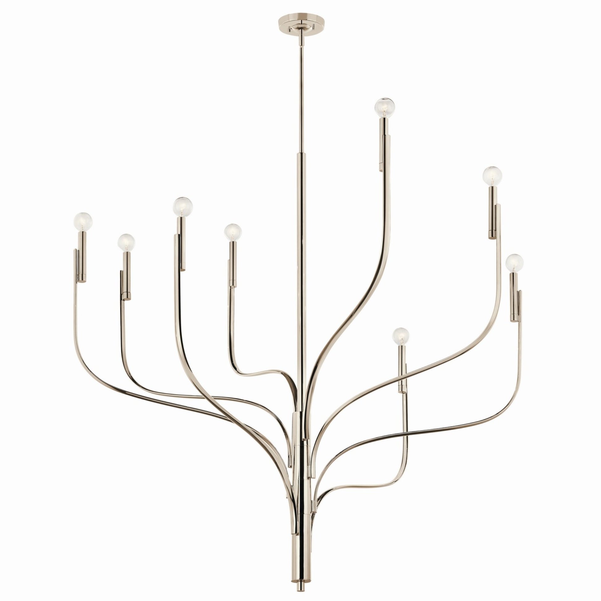 Livadia 48" 8-Light Chandelier, Polished Nickel Finish - Bees Lighting