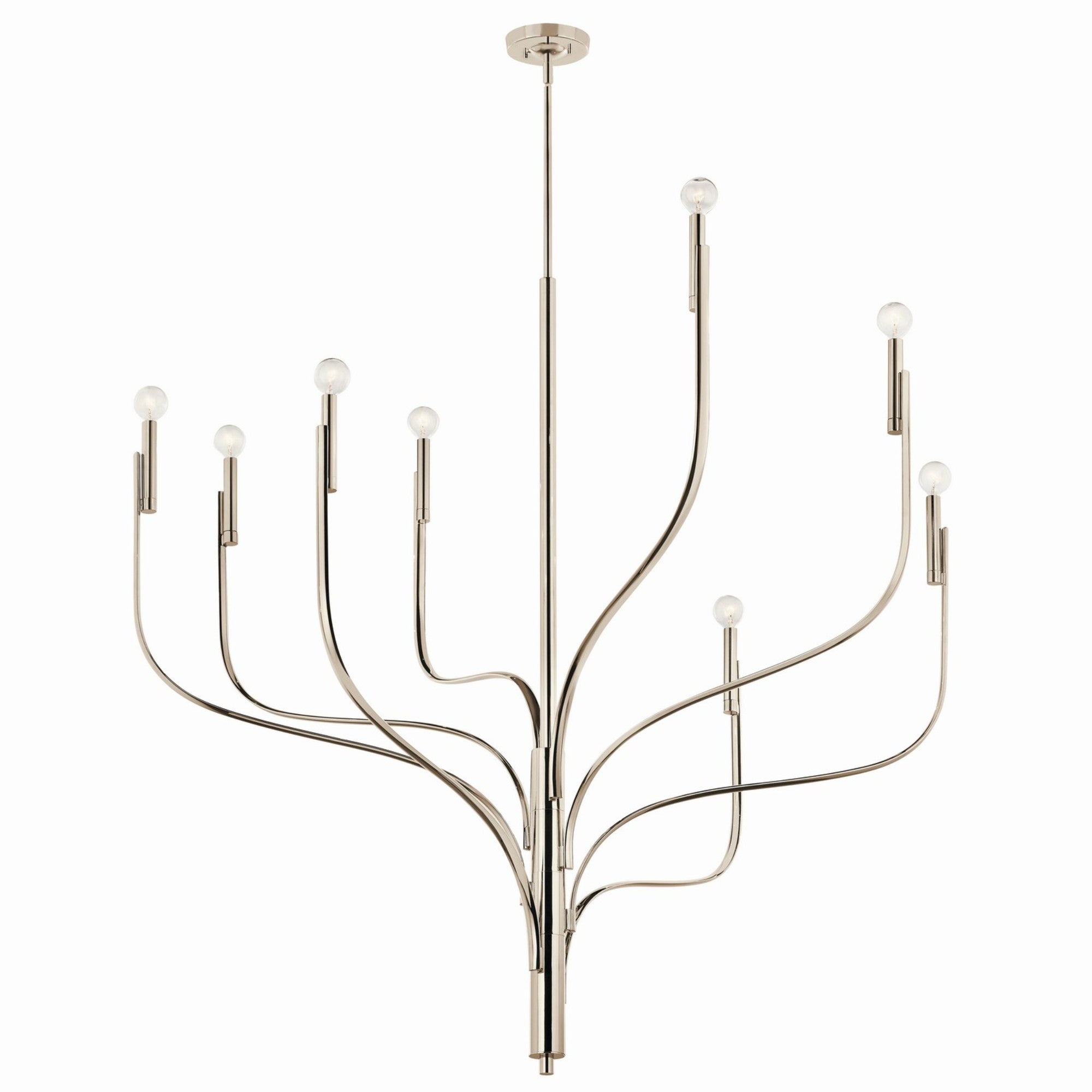 Livadia 48" 8-Light Chandelier, Polished Nickel Finish - Bees Lighting