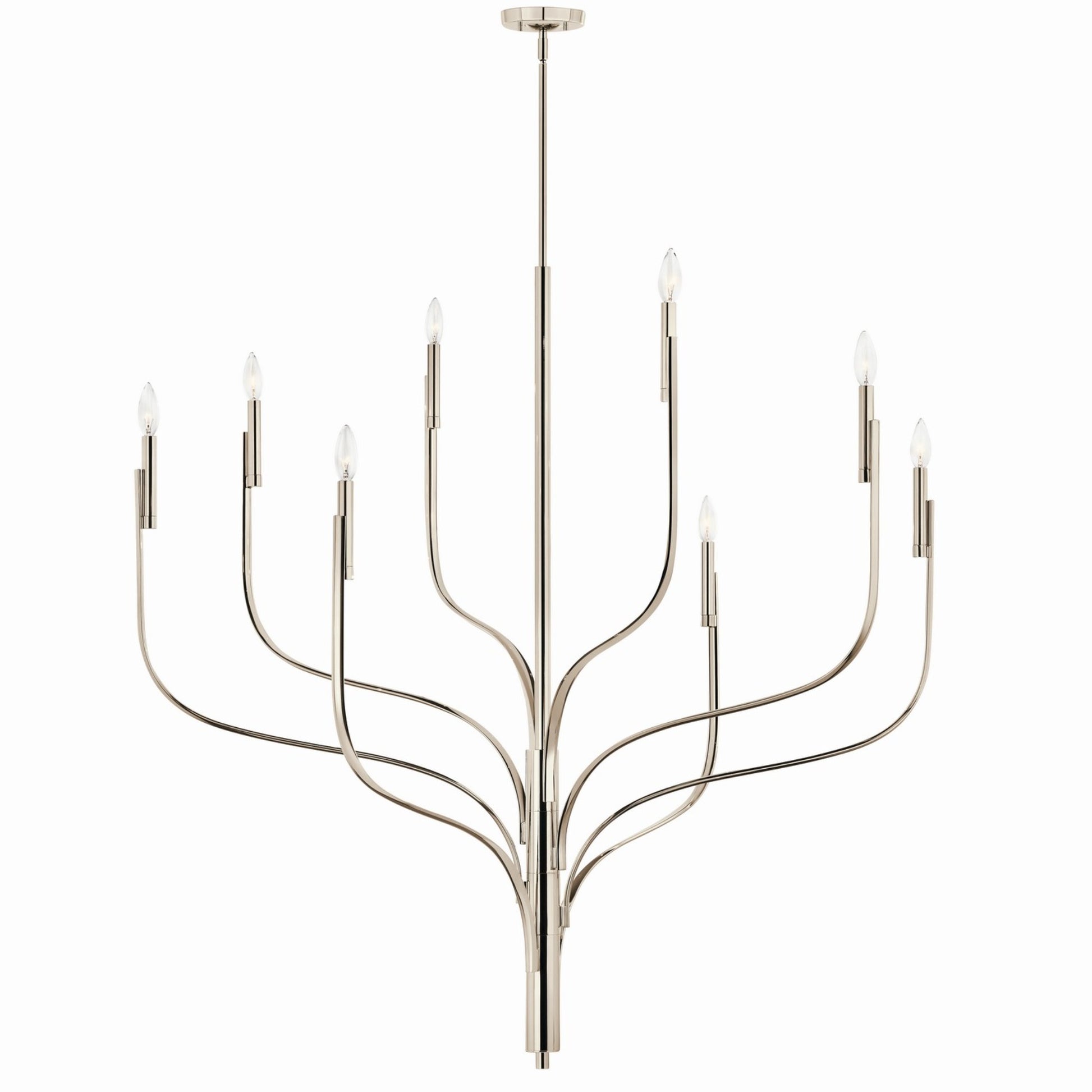 Livadia 48" 8-Light Chandelier, Polished Nickel Finish - Bees Lighting