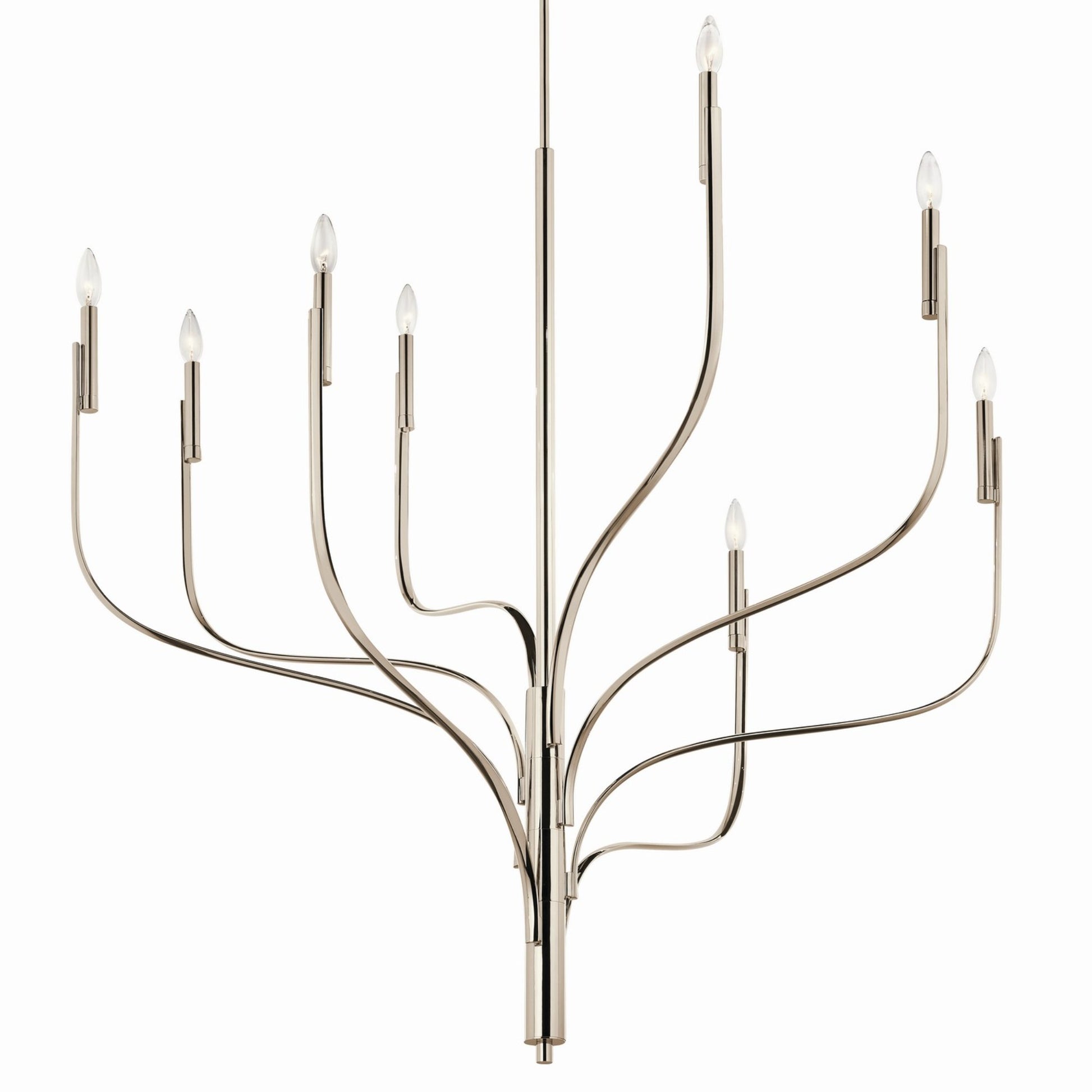 Livadia 48" 8-Light Chandelier, Polished Nickel Finish - Bees Lighting