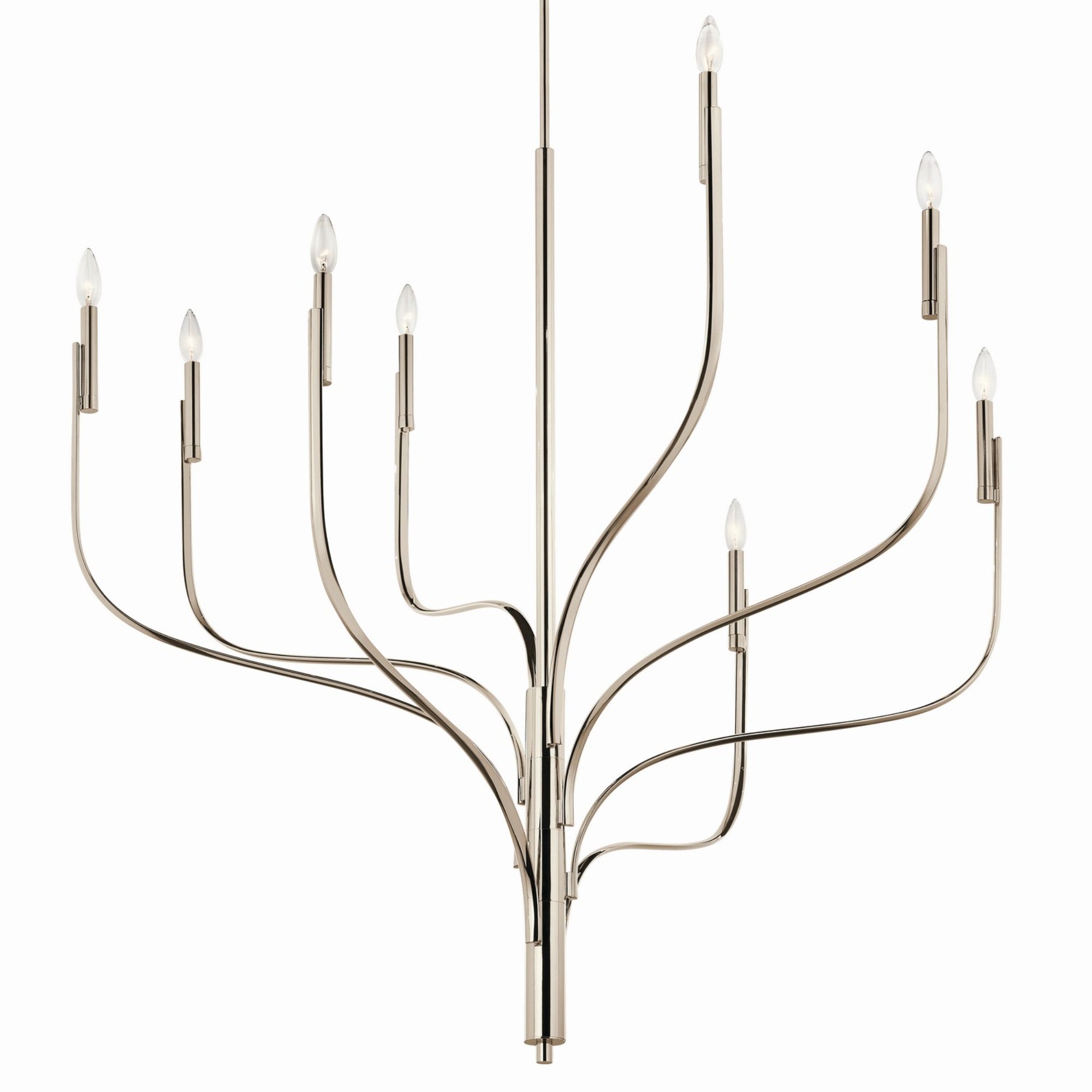 Livadia 48" 8-Light Chandelier, Polished Nickel Finish - Bees Lighting