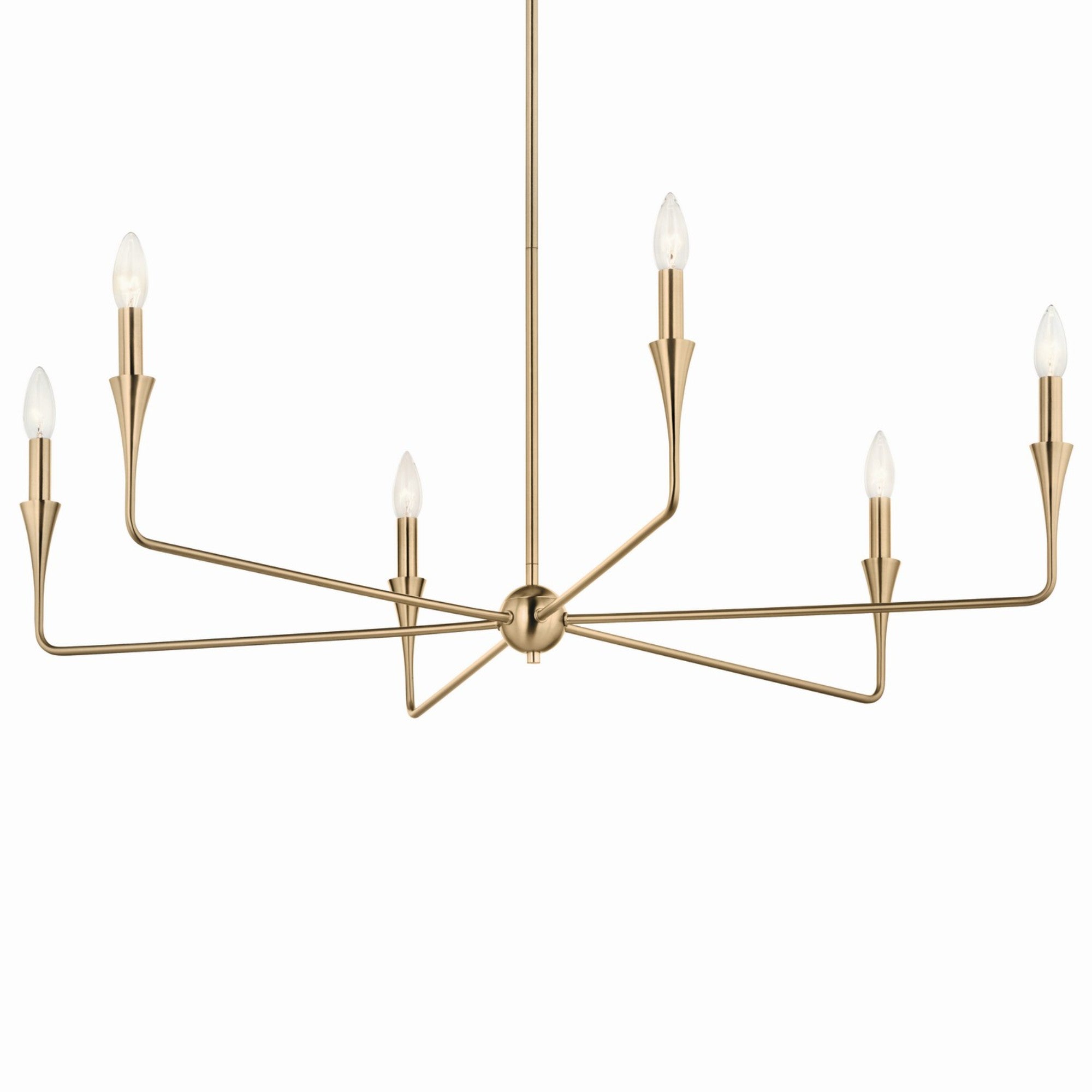 Alvaro 40" 6-Light Chandelier, Champagne Bronze Finish - Bees Lighting