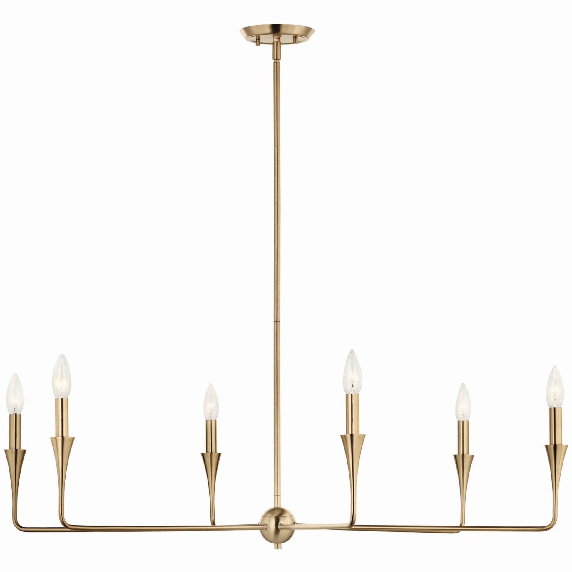 Alvaro 40" 6-Light Chandelier, Champagne Bronze Finish - Bees Lighting