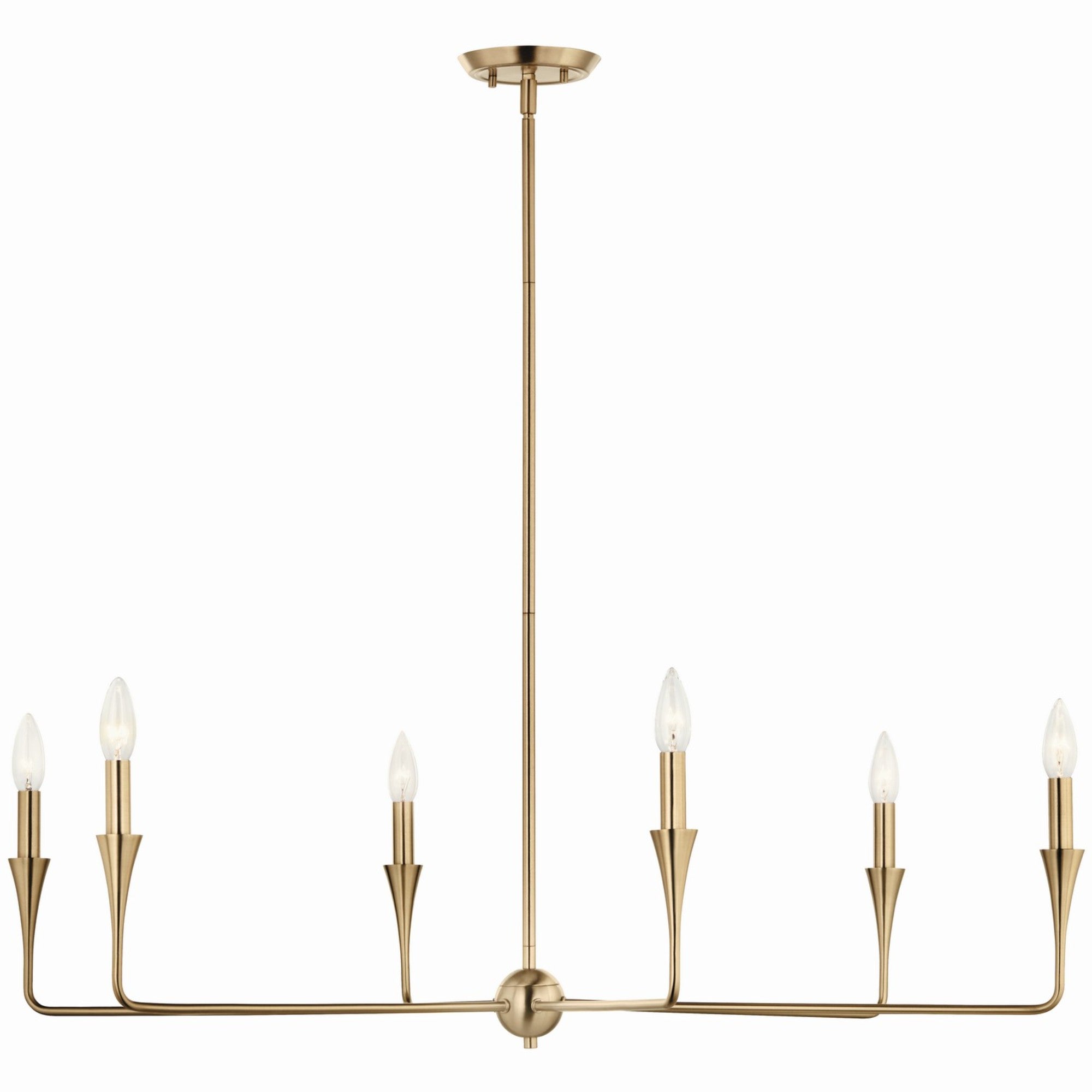 Alvaro 40" 6-Light Chandelier, Champagne Bronze Finish - Bees Lighting