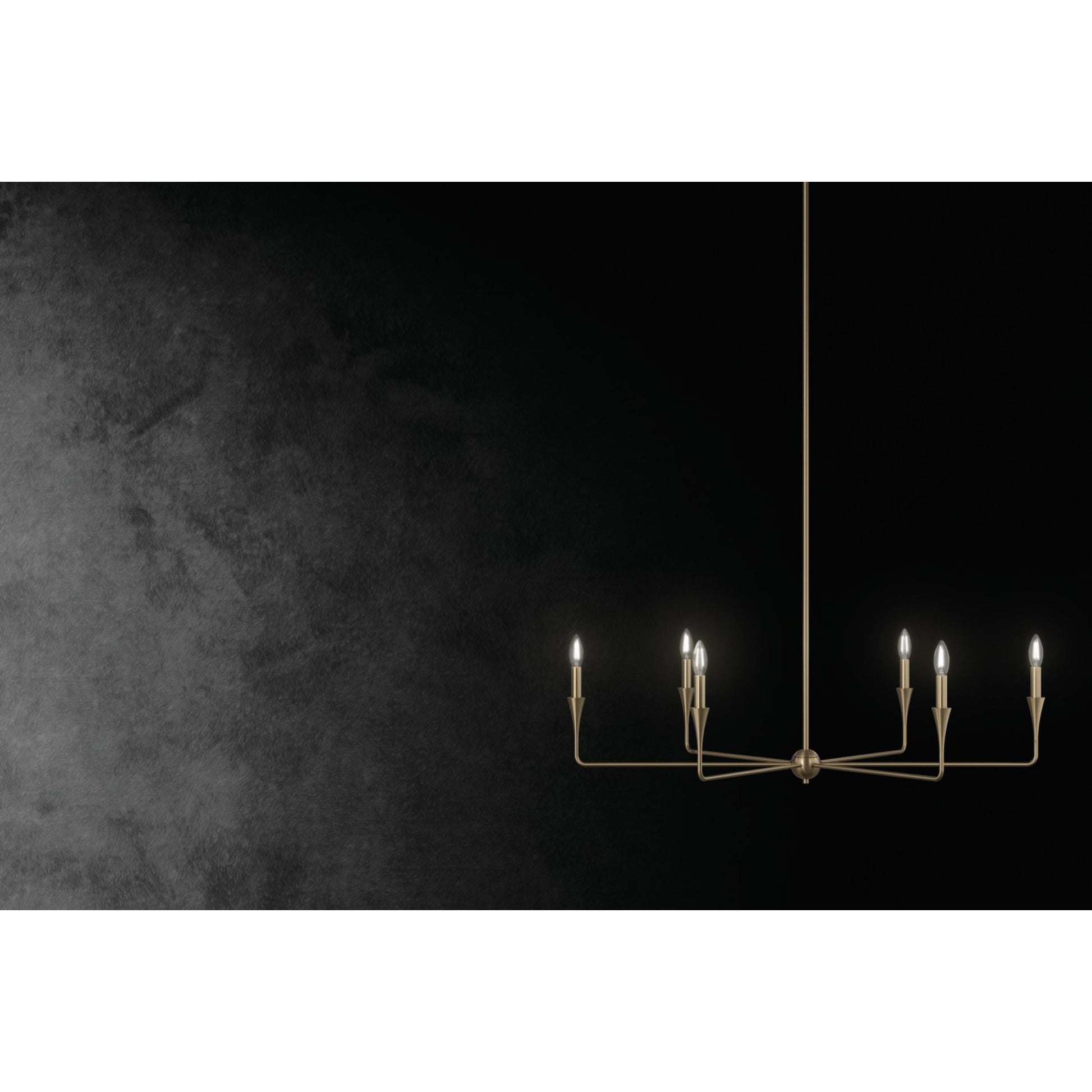 Alvaro 40" 6-Light Chandelier, Champagne Bronze Finish - Bees Lighting