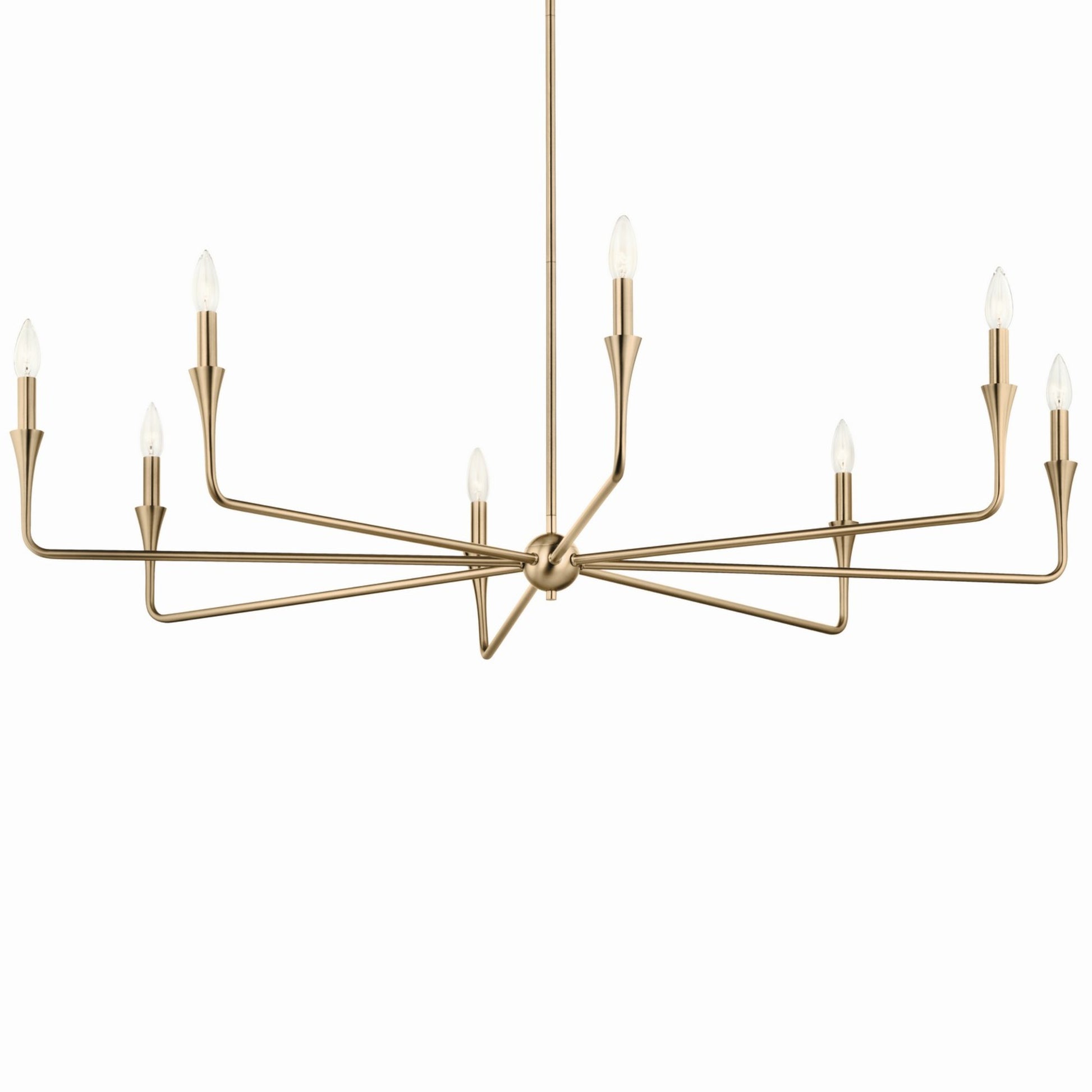 Alvaro 50" 8-Light Chandelier, Champagne Bronze Finish - Bees Lighting