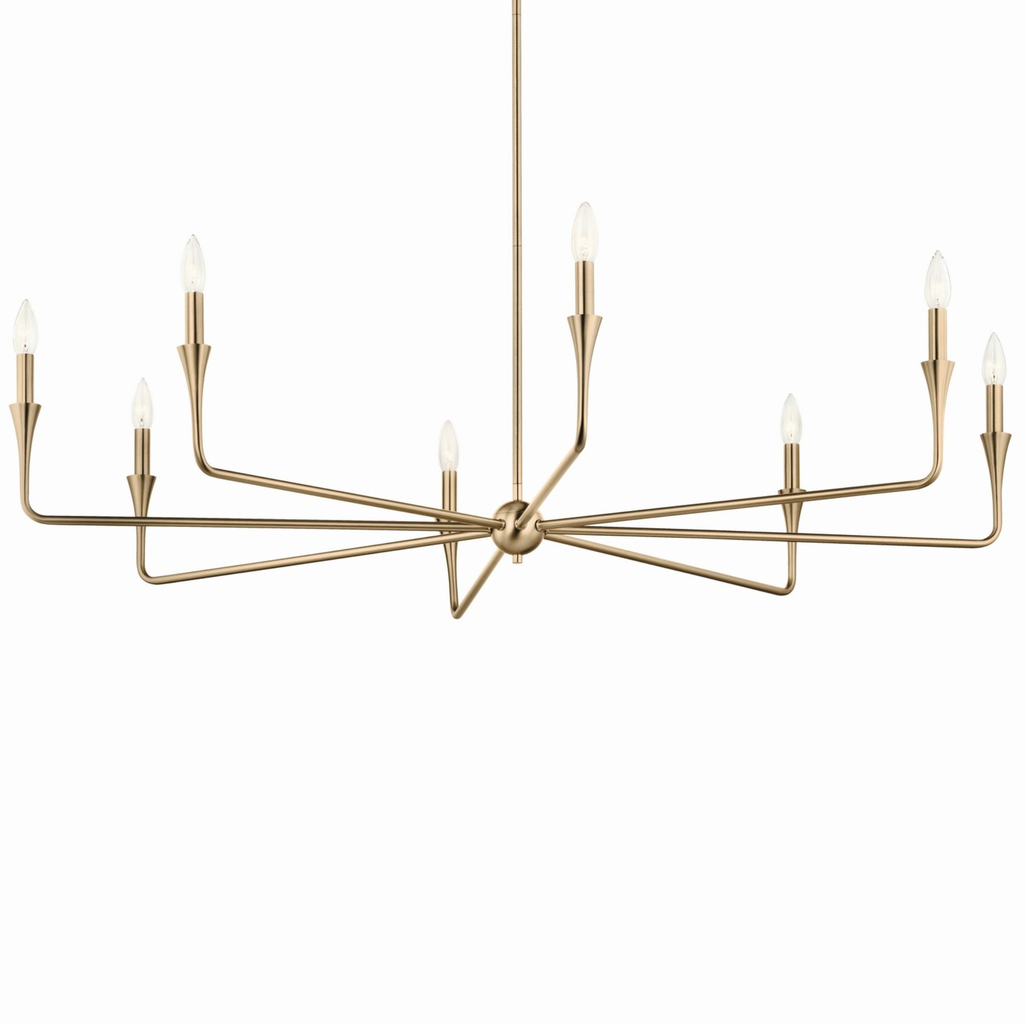 Alvaro 50" 8-Light Chandelier, Champagne Bronze Finish - Bees Lighting