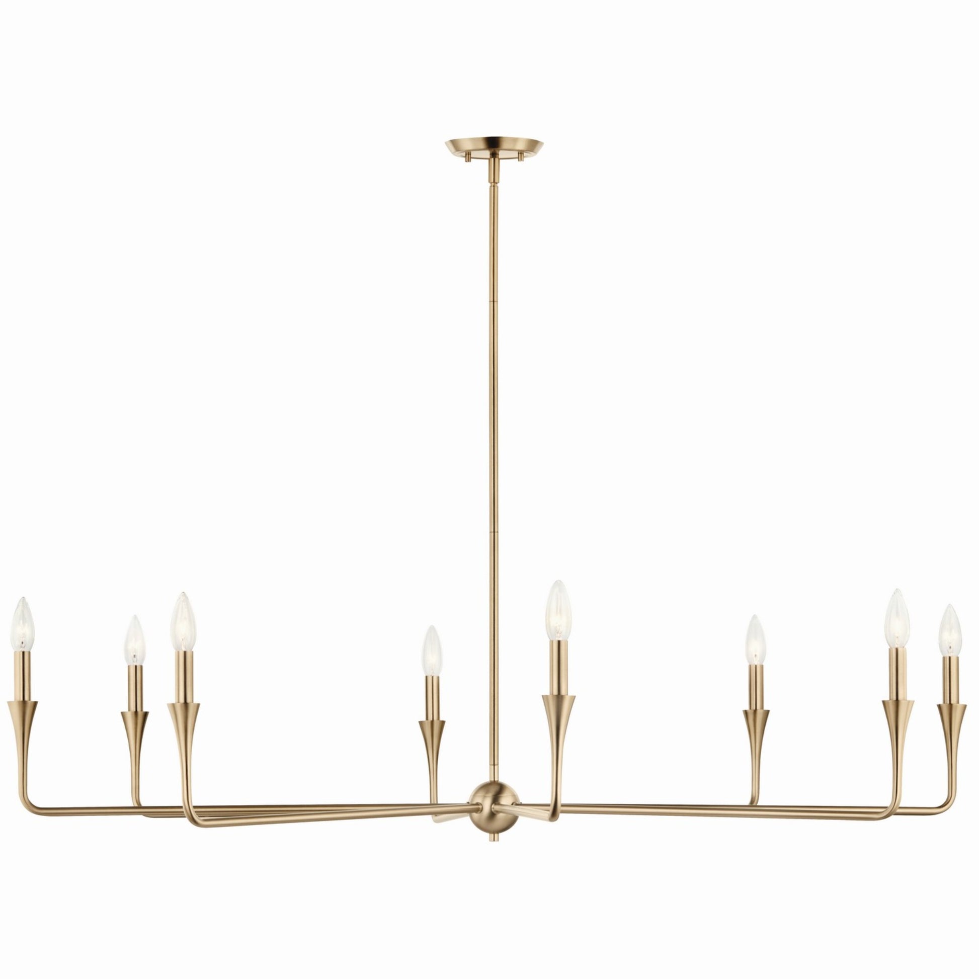 Alvaro 50" 8-Light Chandelier, Champagne Bronze Finish - Bees Lighting