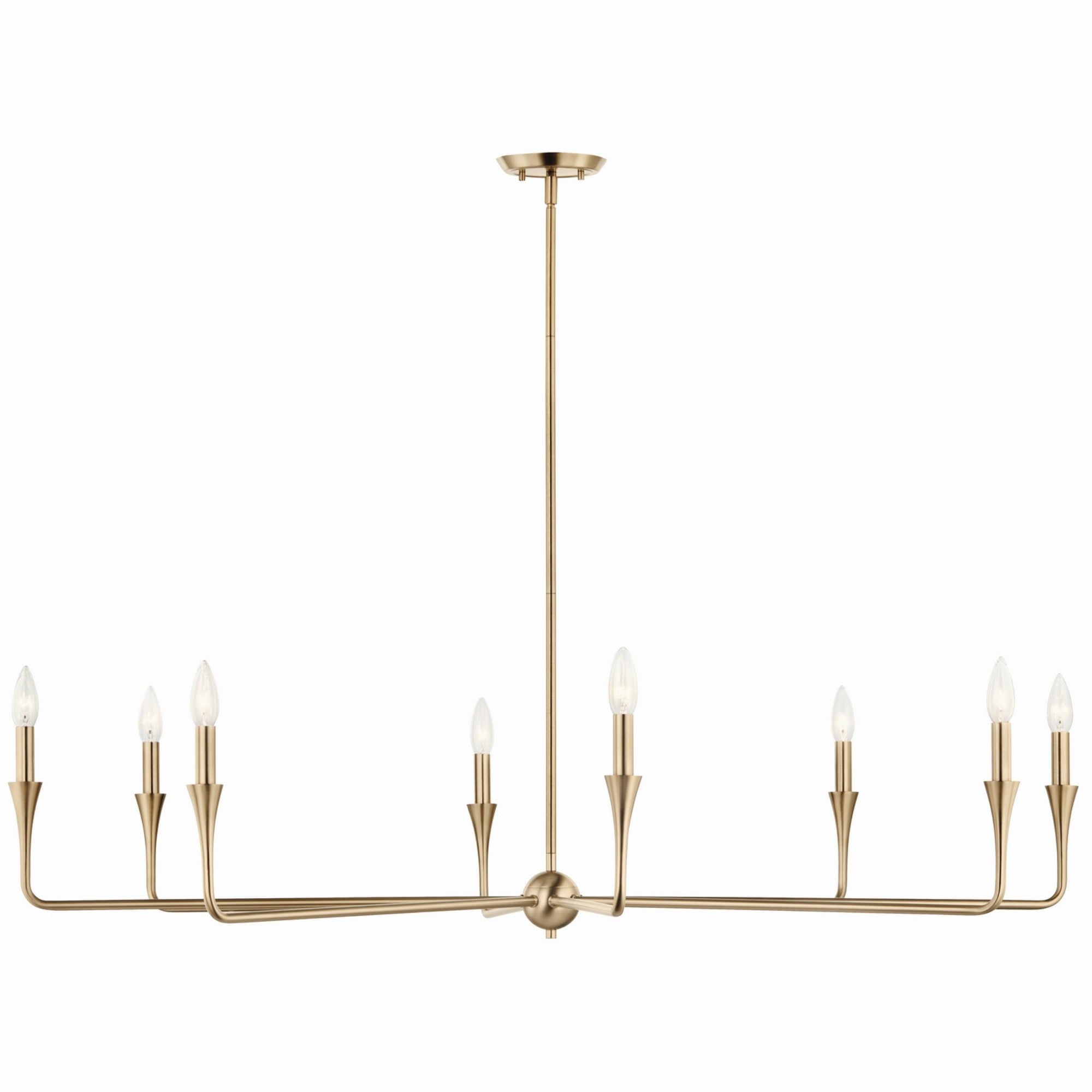 Alvaro 50" 8-Light Chandelier, Champagne Bronze Finish - Bees Lighting