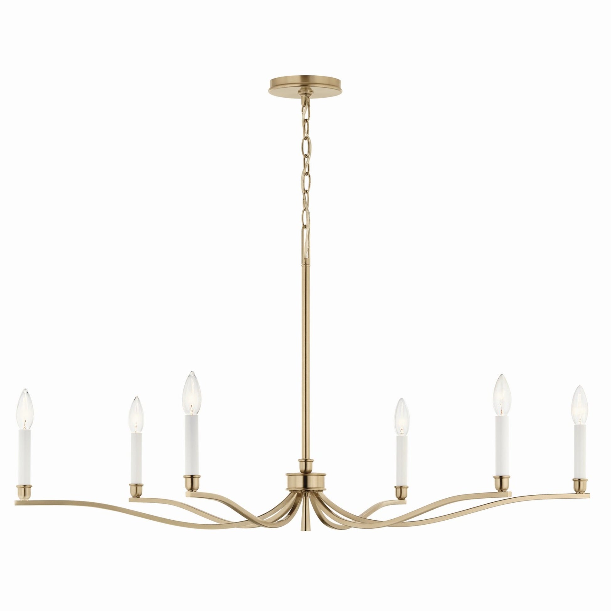 Malene 42" 6-Light Chandelier, Champagne Bronze Finish - Bees Lighting