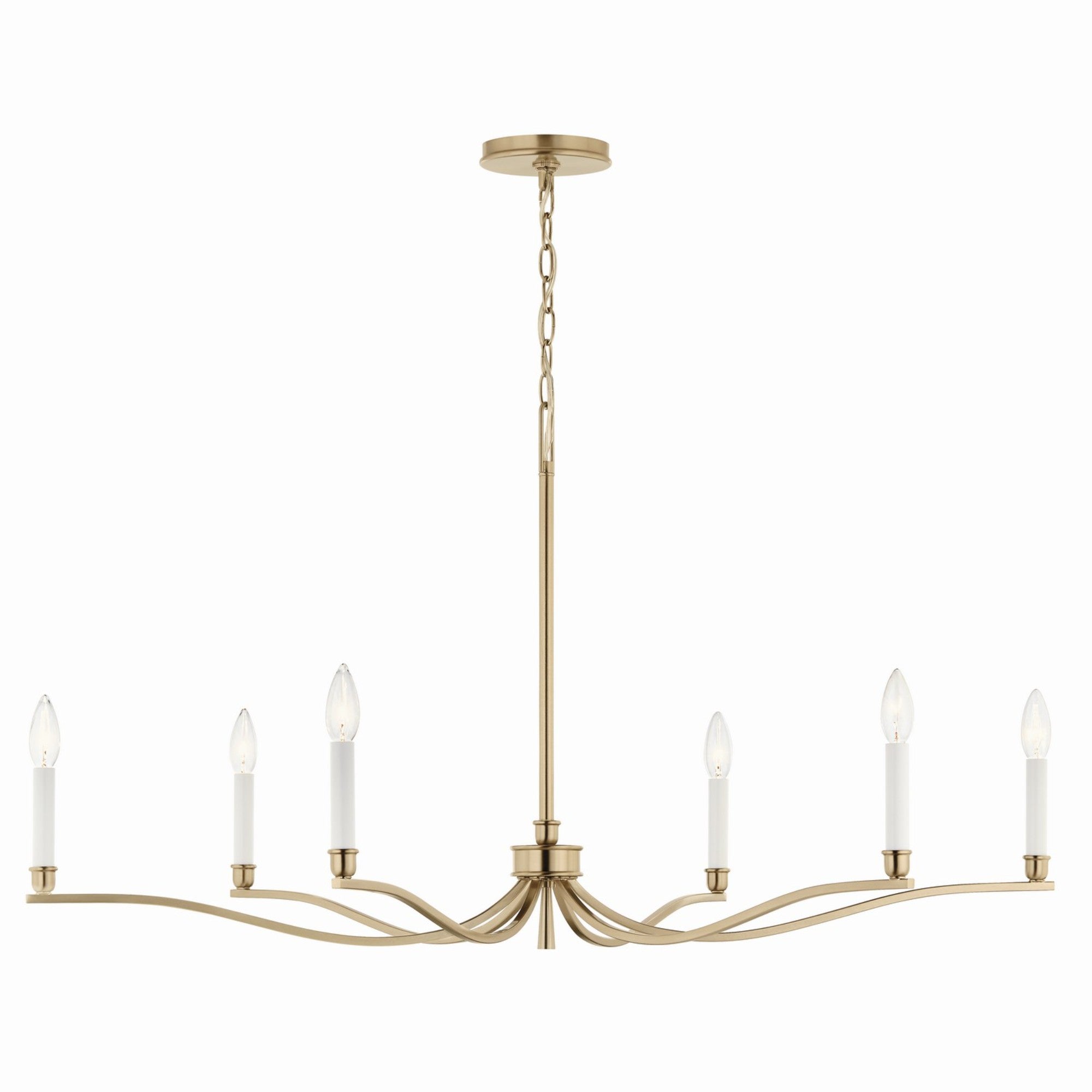 Malene 42" 6-Light Chandelier, Champagne Bronze Finish - Bees Lighting