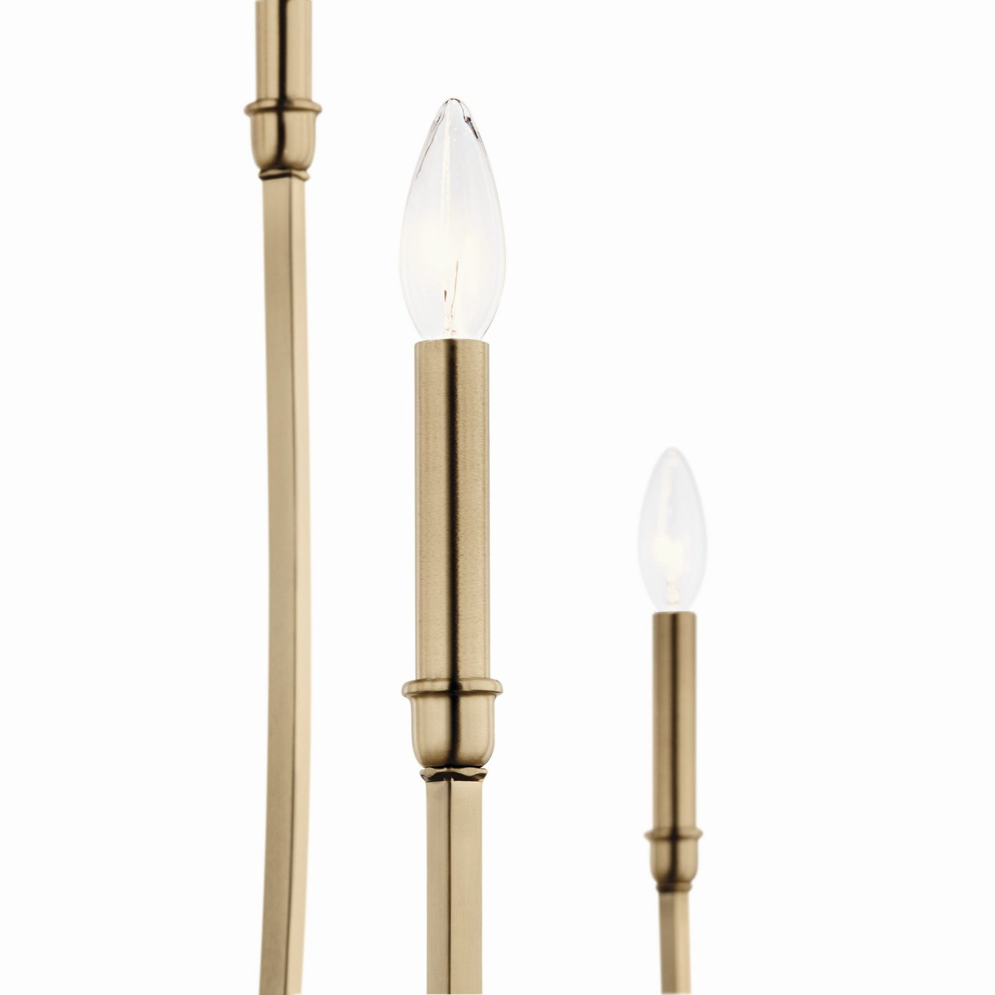 Malene 45" 8-Light Foyer Chandelier, Champagne Bronze Finish - Bees Lighting