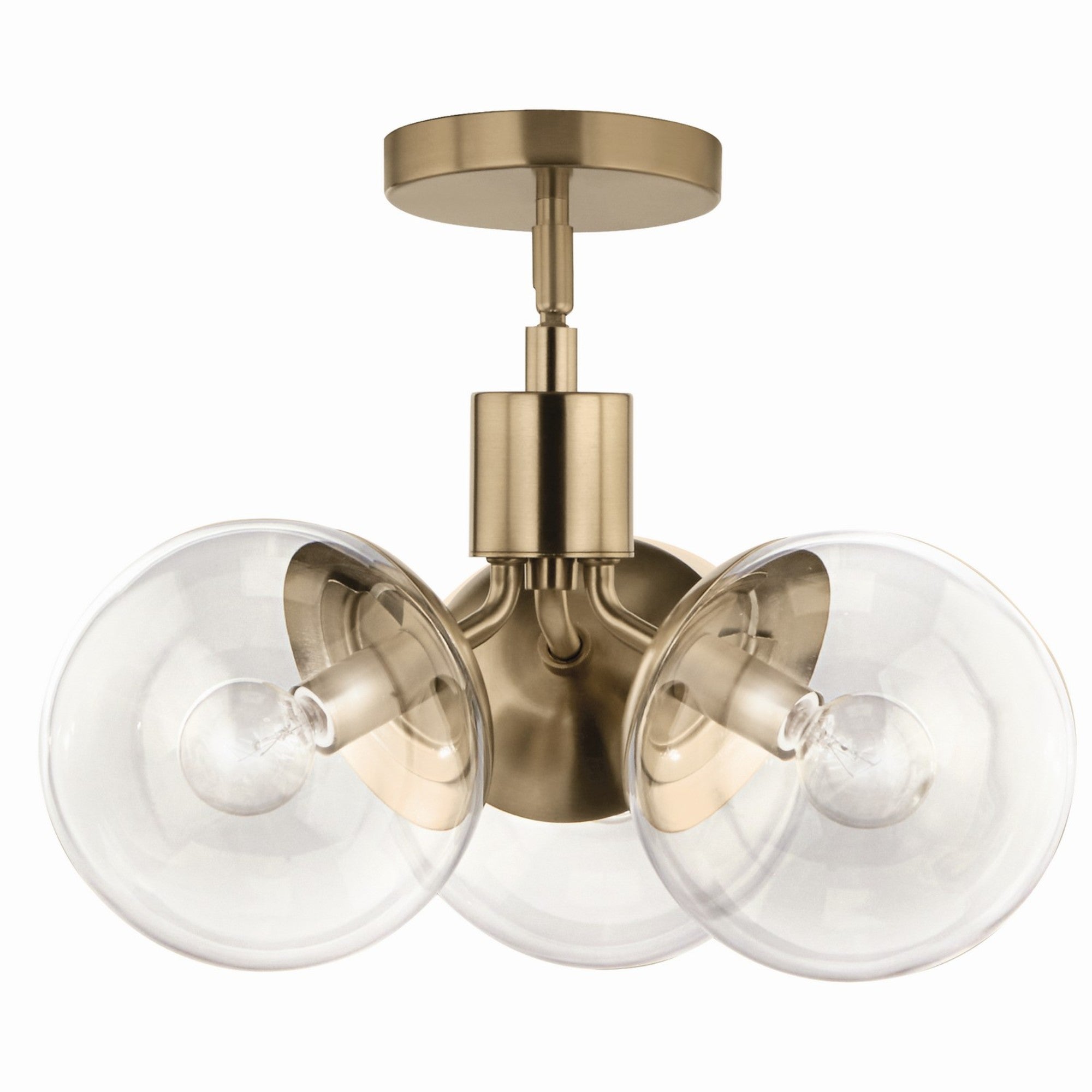Silvarious 17" 3-Light Chandelier, Champagne Bronze Finish, Clear Glass - Bees Lighting