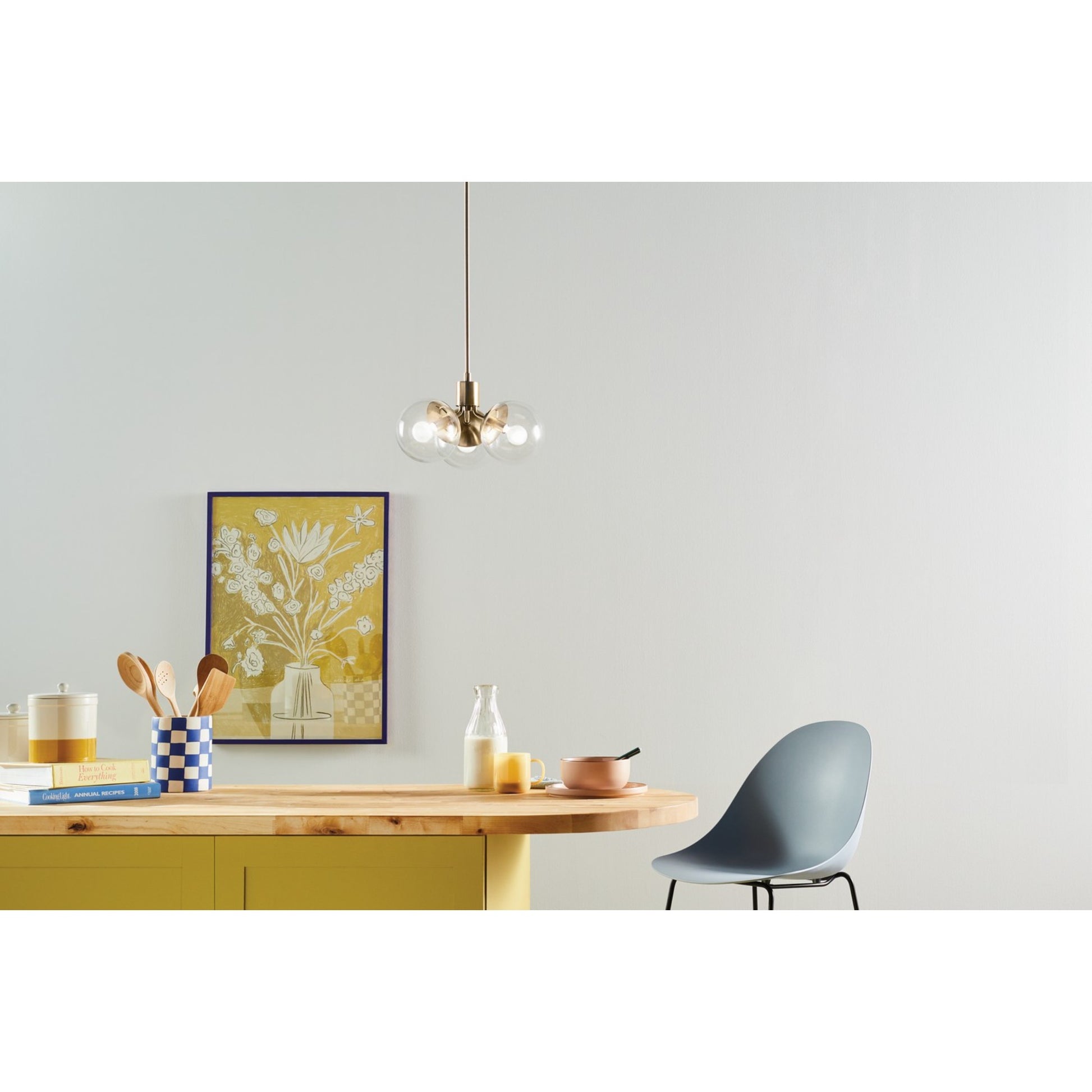 Silvarious 17" 3-Light Chandelier, Champagne Bronze Finish, Clear Glass - Bees Lighting