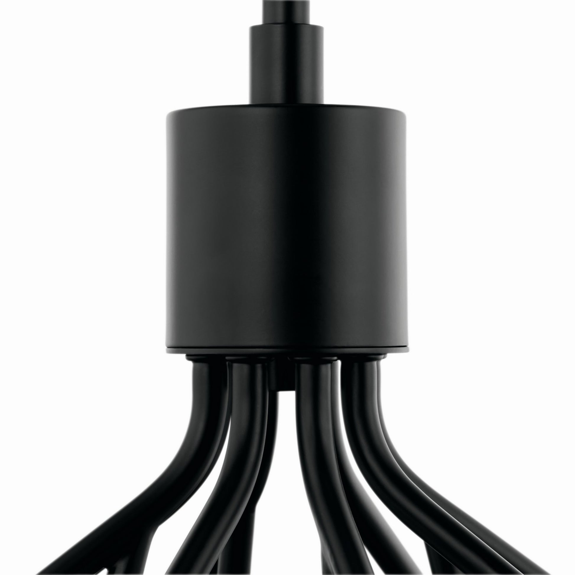 Silvarious 30" 12-Light Chandelier, Black Finish, Crackle Glass - Bees Lighting