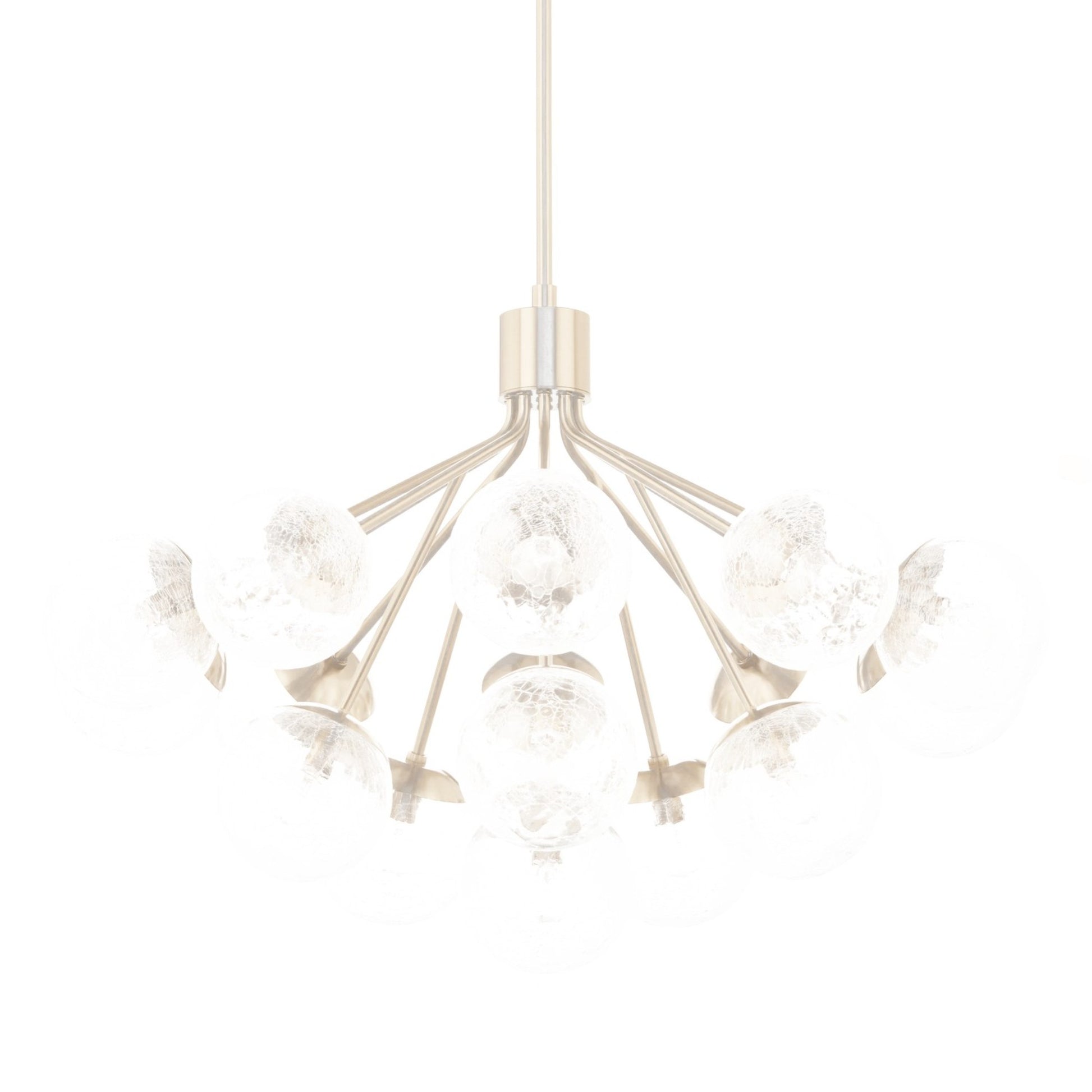 Silvarious 38" 16 Light Chandelier, Champagne Bronze Finish, Crackle Glass - Bees Lighting