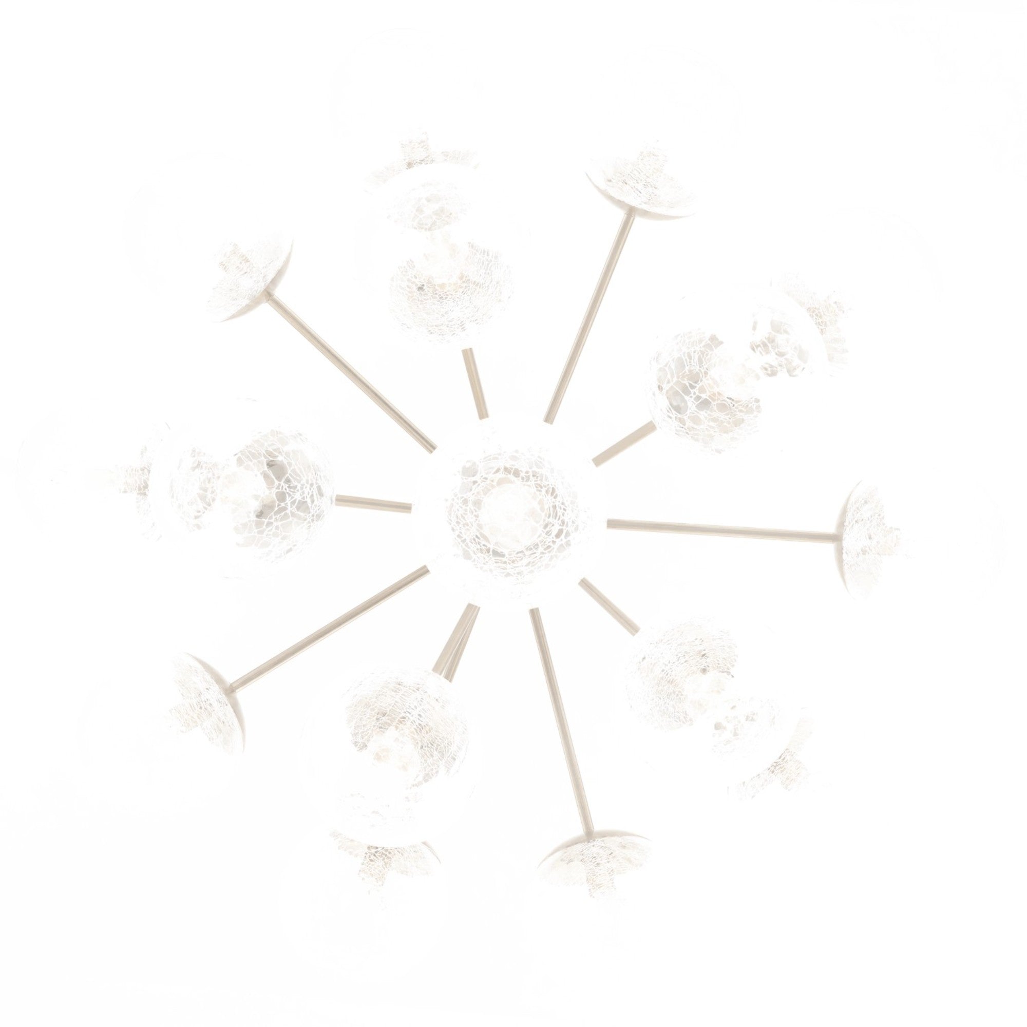 Silvarious 38" 16 Light Chandelier, Champagne Bronze Finish, Crackle Glass - Bees Lighting