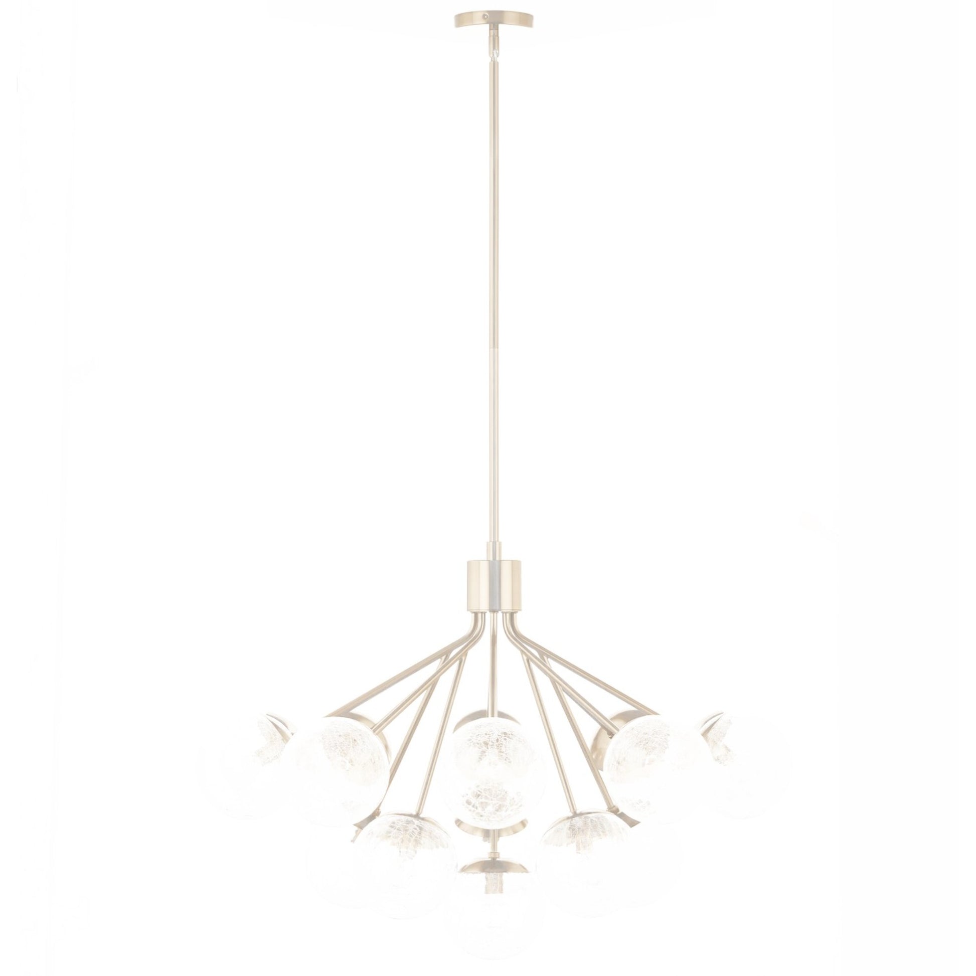 Silvarious 38" 16 Light Chandelier, Champagne Bronze Finish, Crackle Glass - Bees Lighting