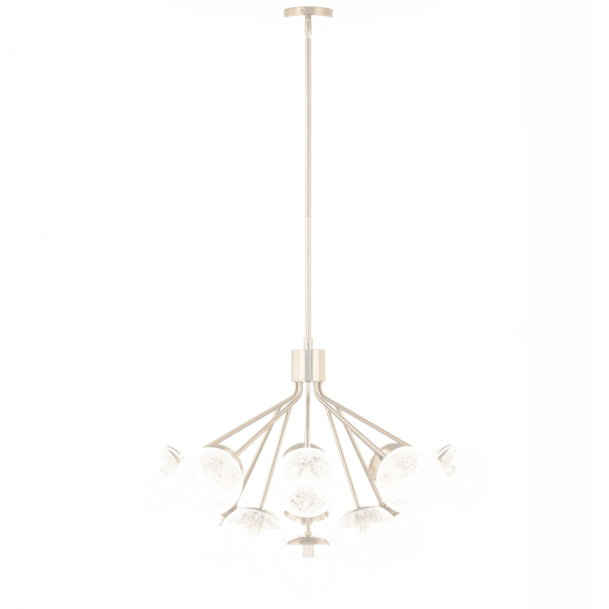 Silvarious 38" 16 Light Chandelier, Champagne Bronze Finish, Crackle Glass - Bees Lighting